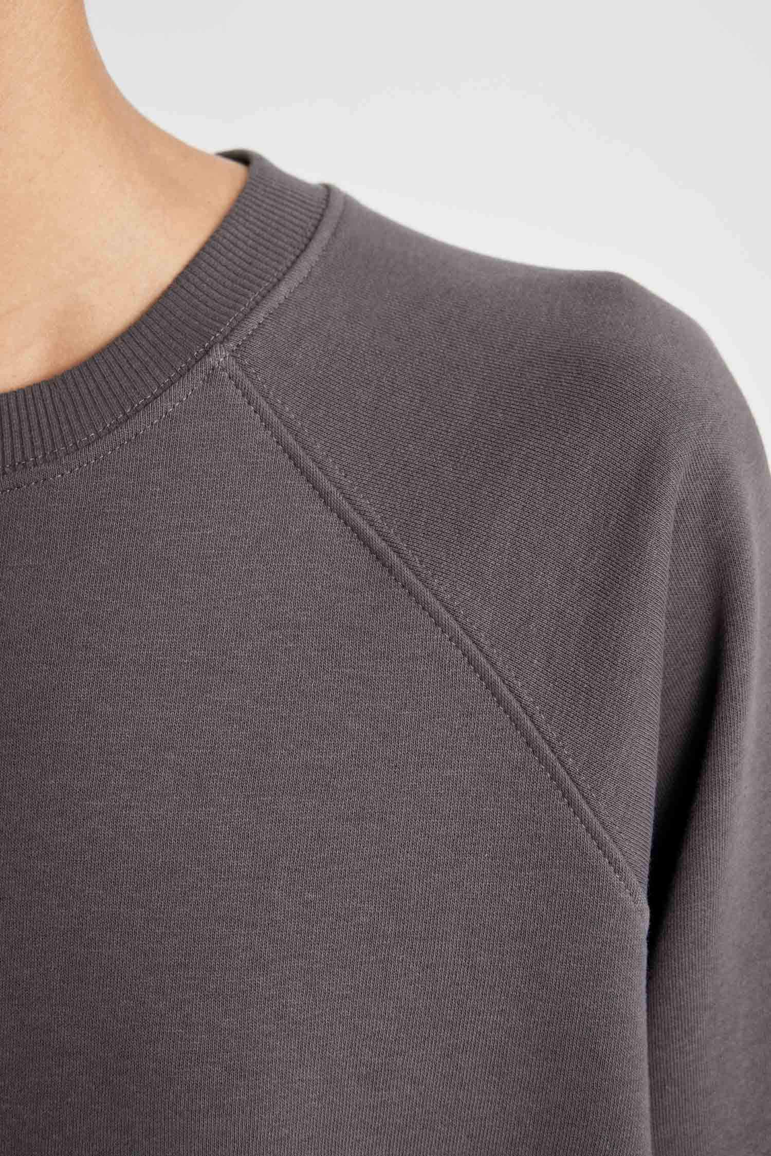 سويت شيرت كاجوال سامبل ثقيل واسع برقبة مستديرة