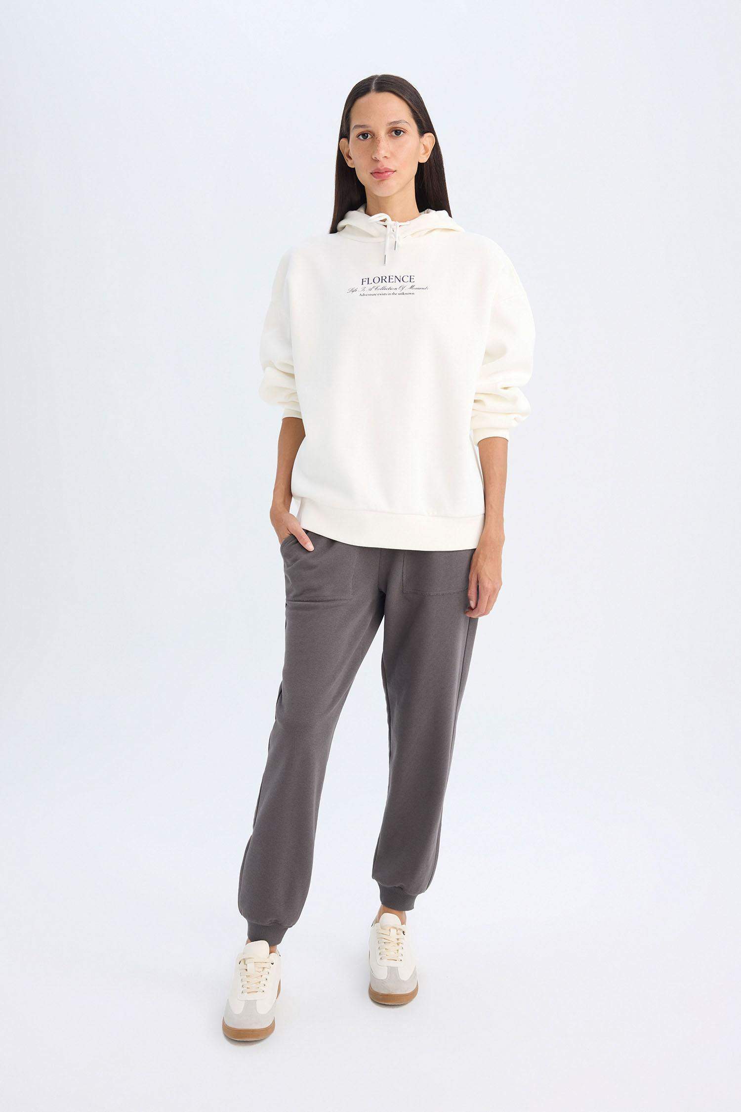 Regular Fit Jogger Eşofman Altı Basic Düz Beli Lastikli Bağcıklı Cepli