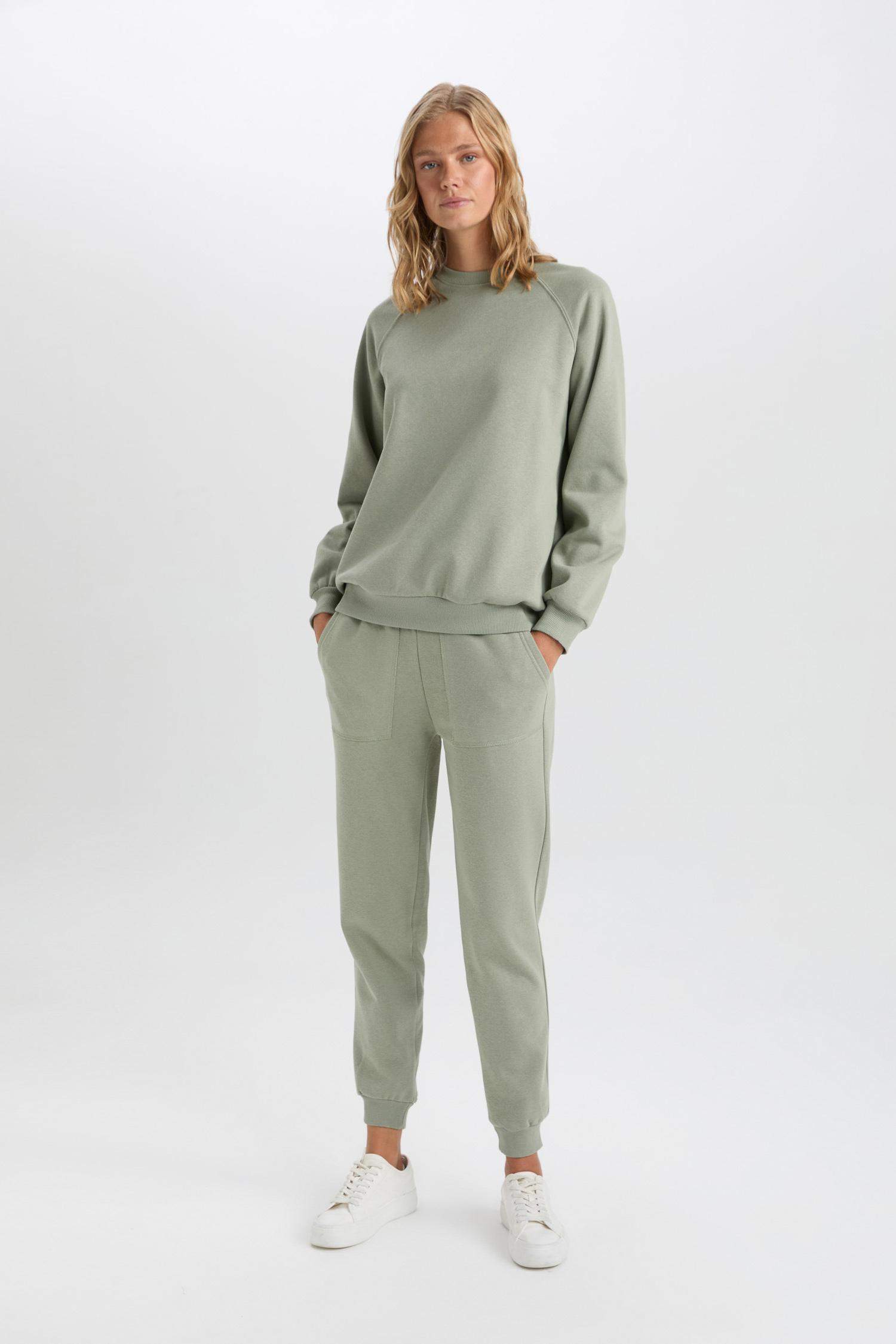 Regular Fit Jogger Kışlık Eşofman Altı Basic Düz Beli Lastikli Bağcıklı Cepli