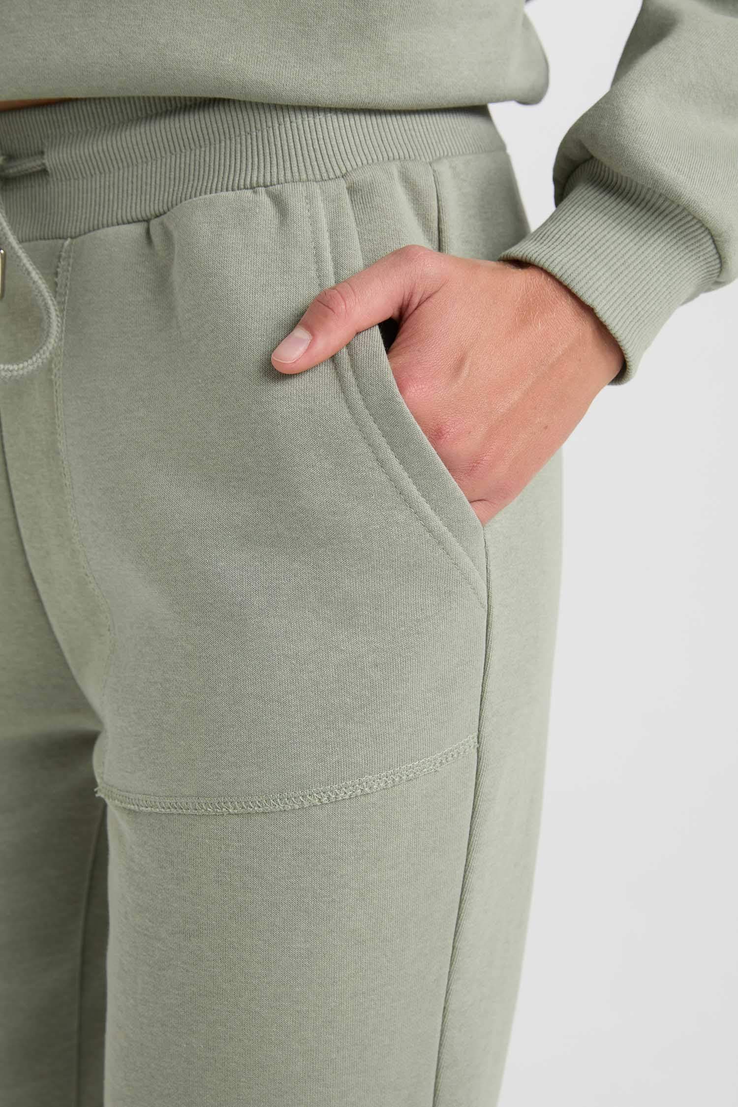 Regular Fit Jogger Kışlık Eşofman Altı Basic Düz Beli Lastikli Bağcıklı Cepli