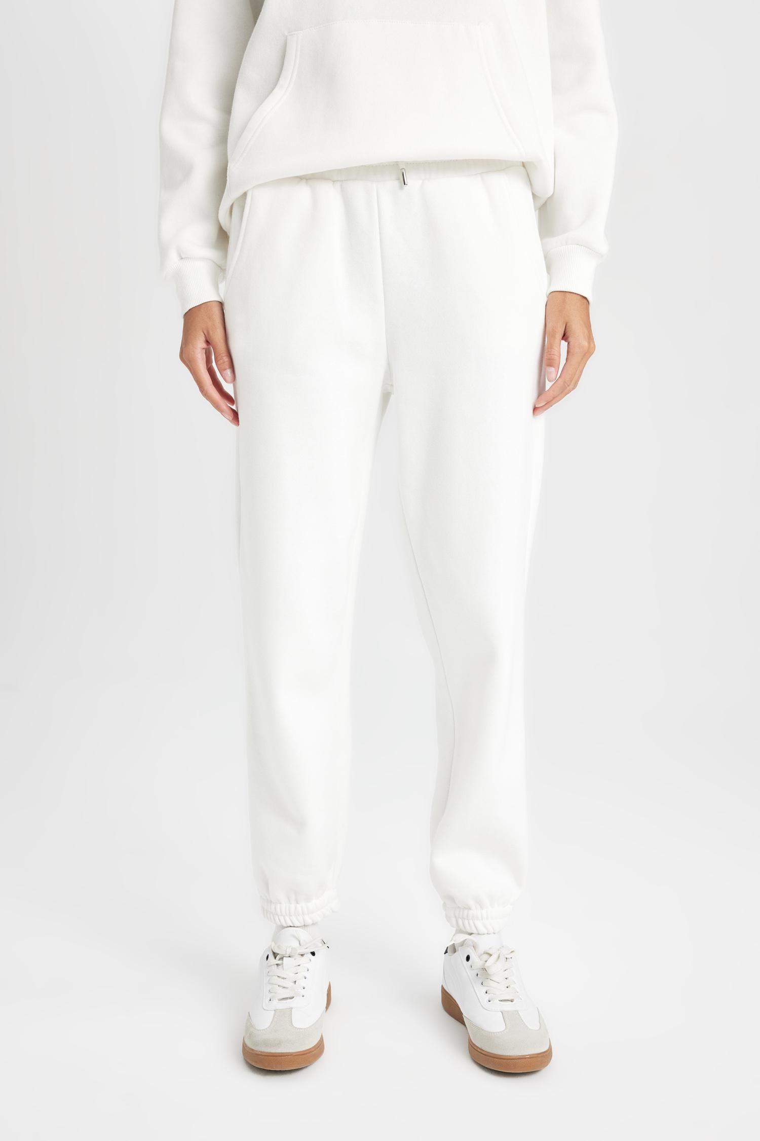 Jogger Kalın Eşofman Altı Beli Paçası Lastikli Bağcıklı Cepli