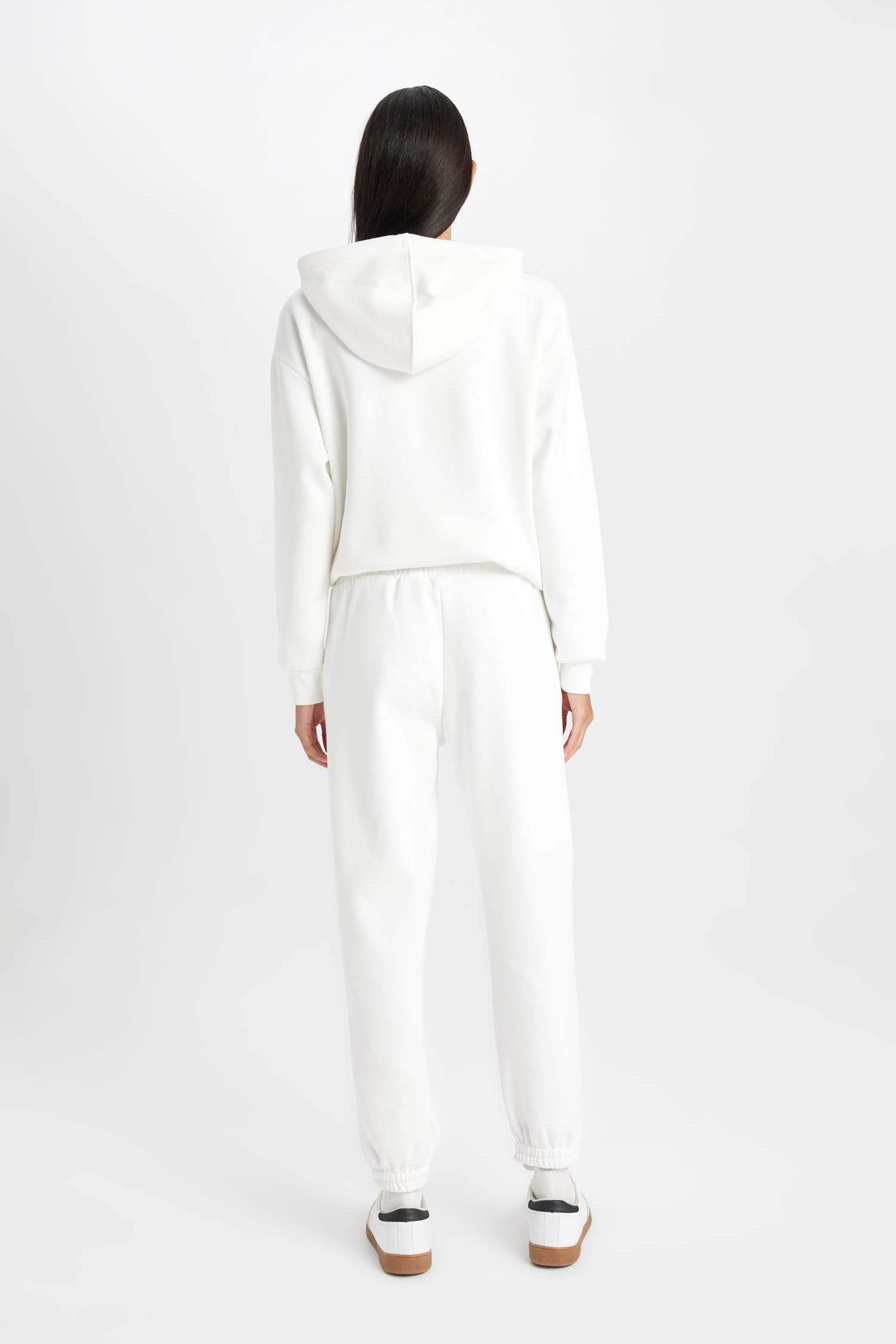 Jogger Kalın Eşofman Altı Beli Paçası Lastikli Bağcıklı Cepli