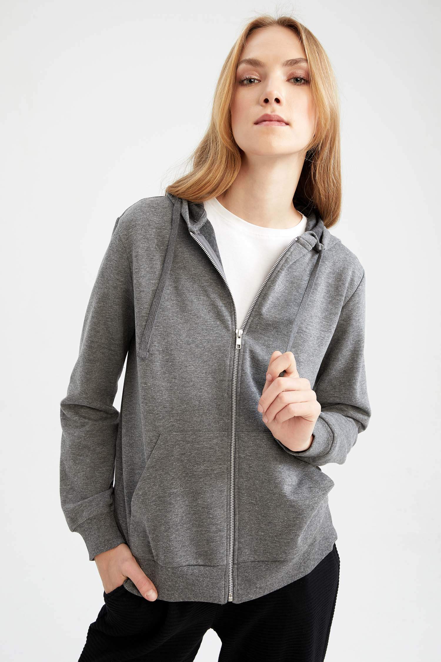 Relaxed Fit Zip-through hoodie