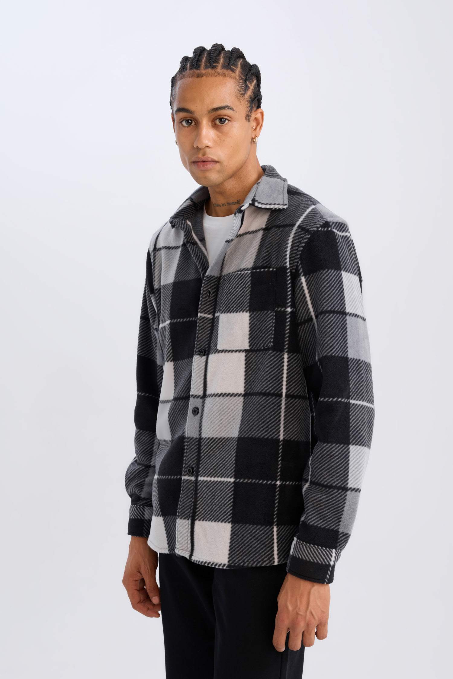 Regular Fit Kareli Polar Uzun Kollu Gömlek