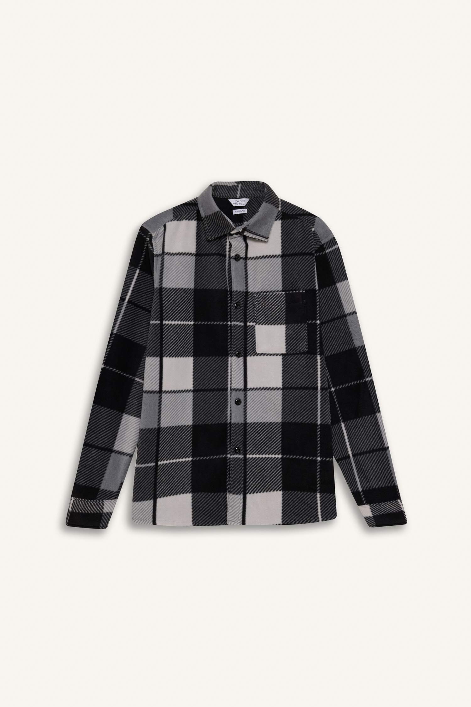 Regular Fit Kareli Polar Uzun Kollu Gömlek