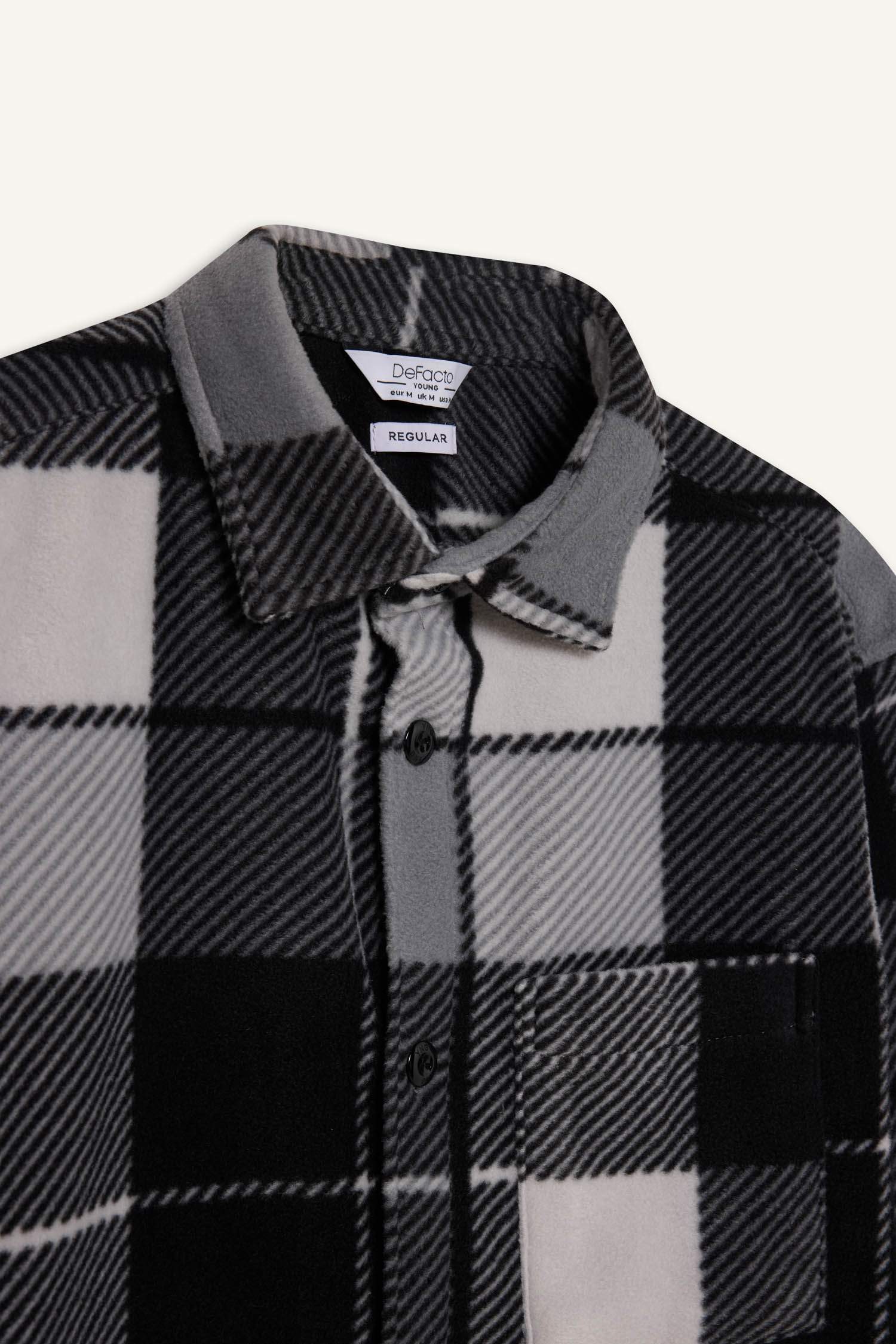 Regular Fit Kareli Polar Uzun Kollu Gömlek