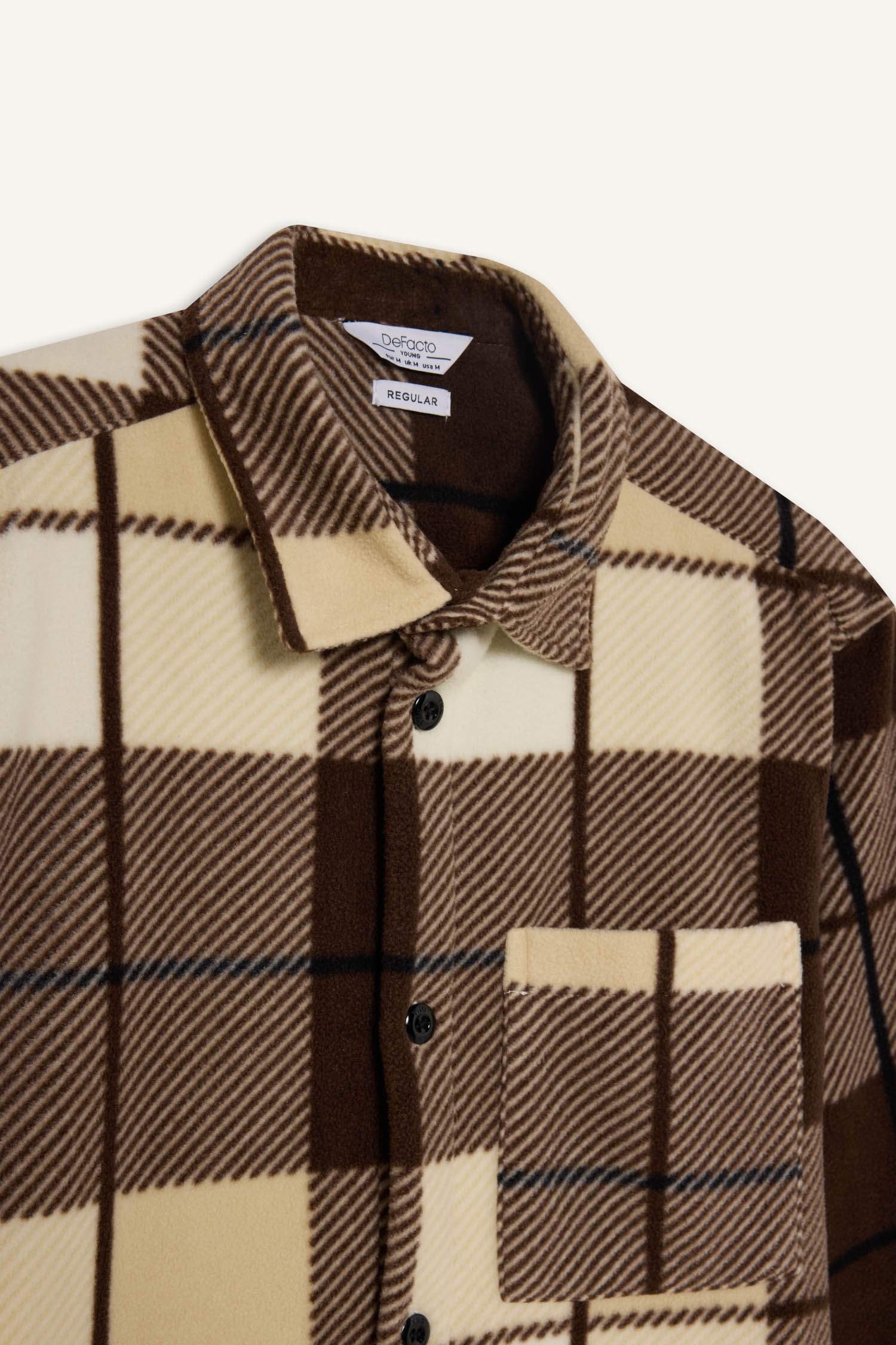 Regular Fit Kareli Polar Uzun Kollu Gömlek