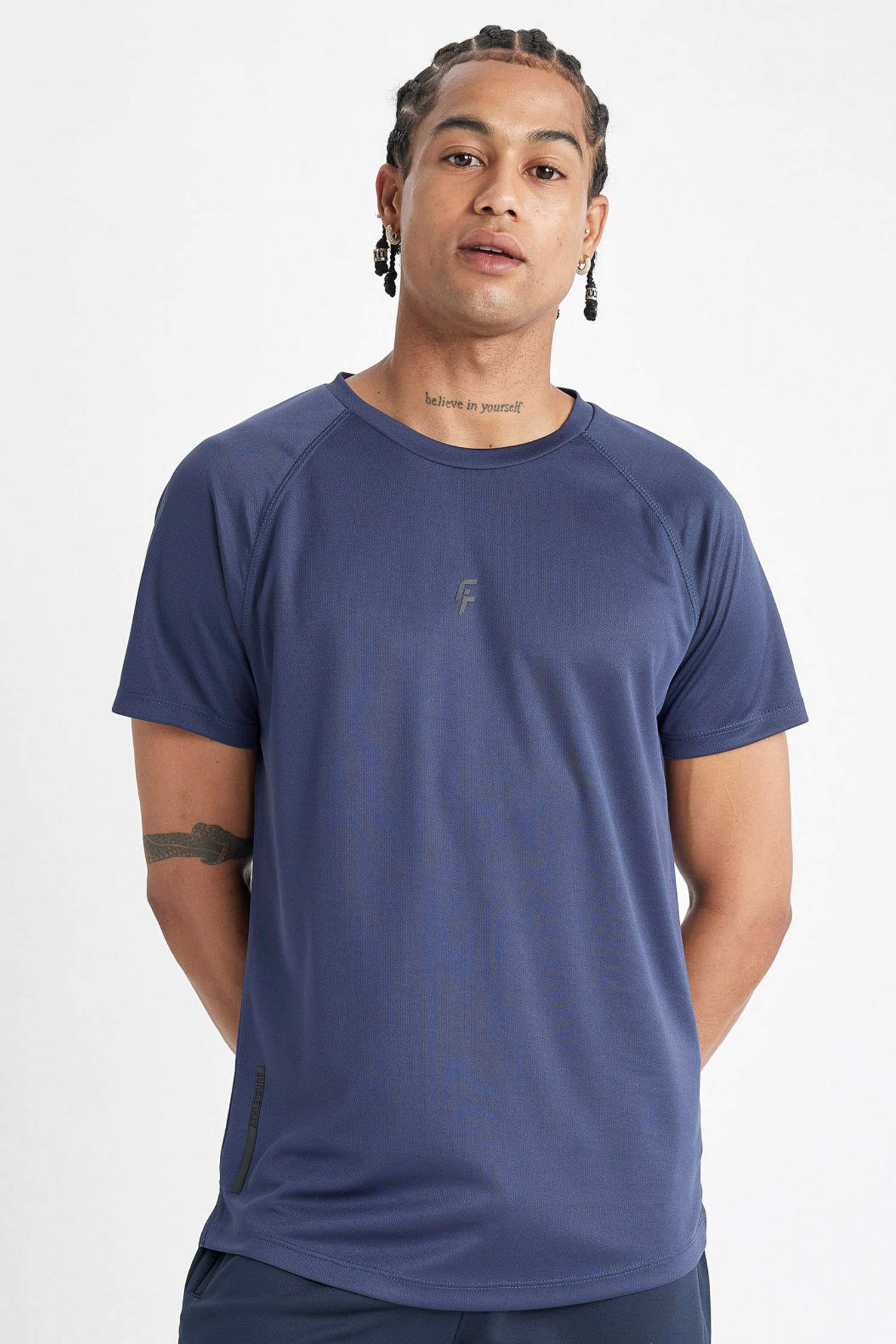 DeFactoFit Slim Fit Crew Neck Printed Sports T-Shirt