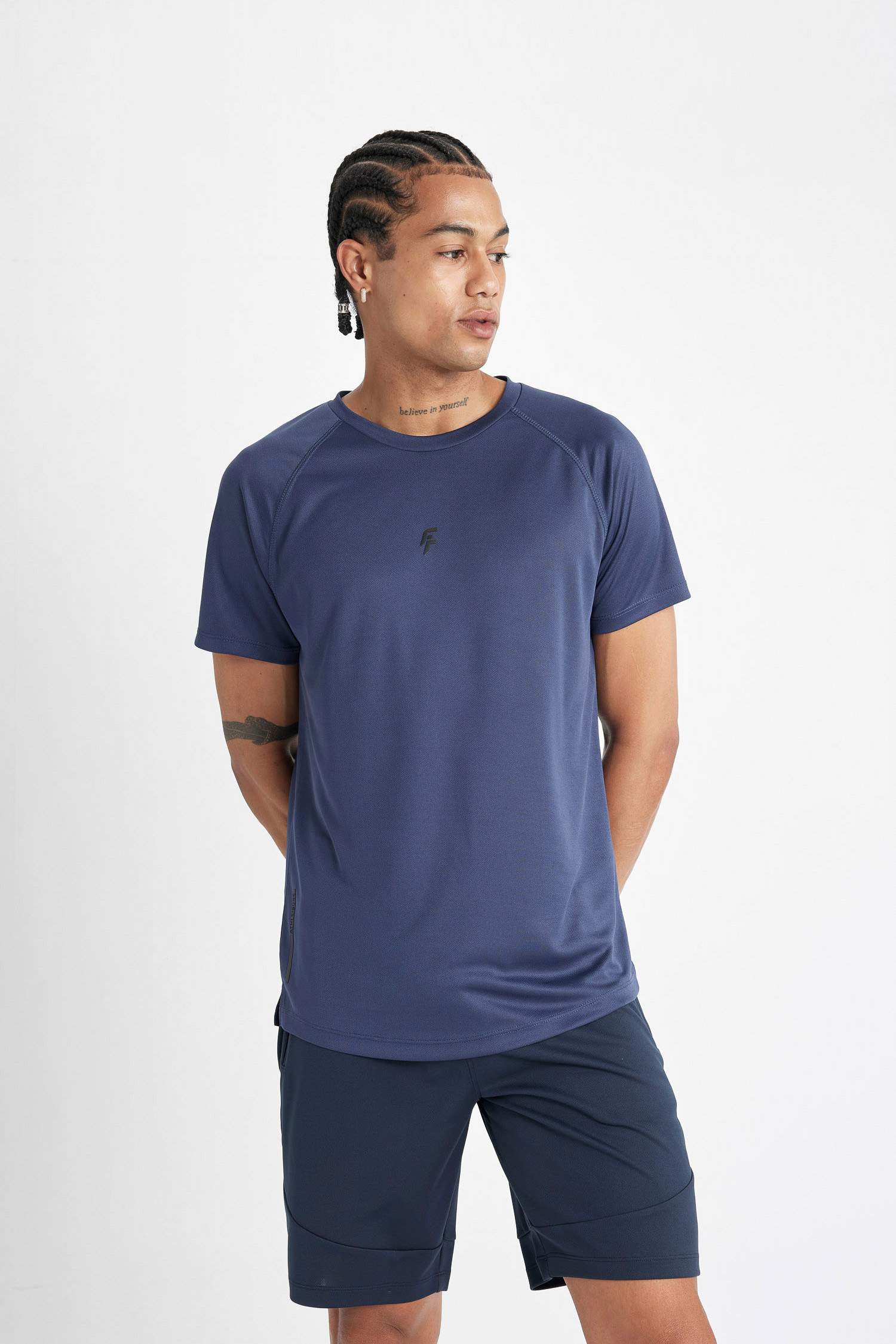 DeFactoFit Slim Fit Crew Neck Printed Sports T-Shirt