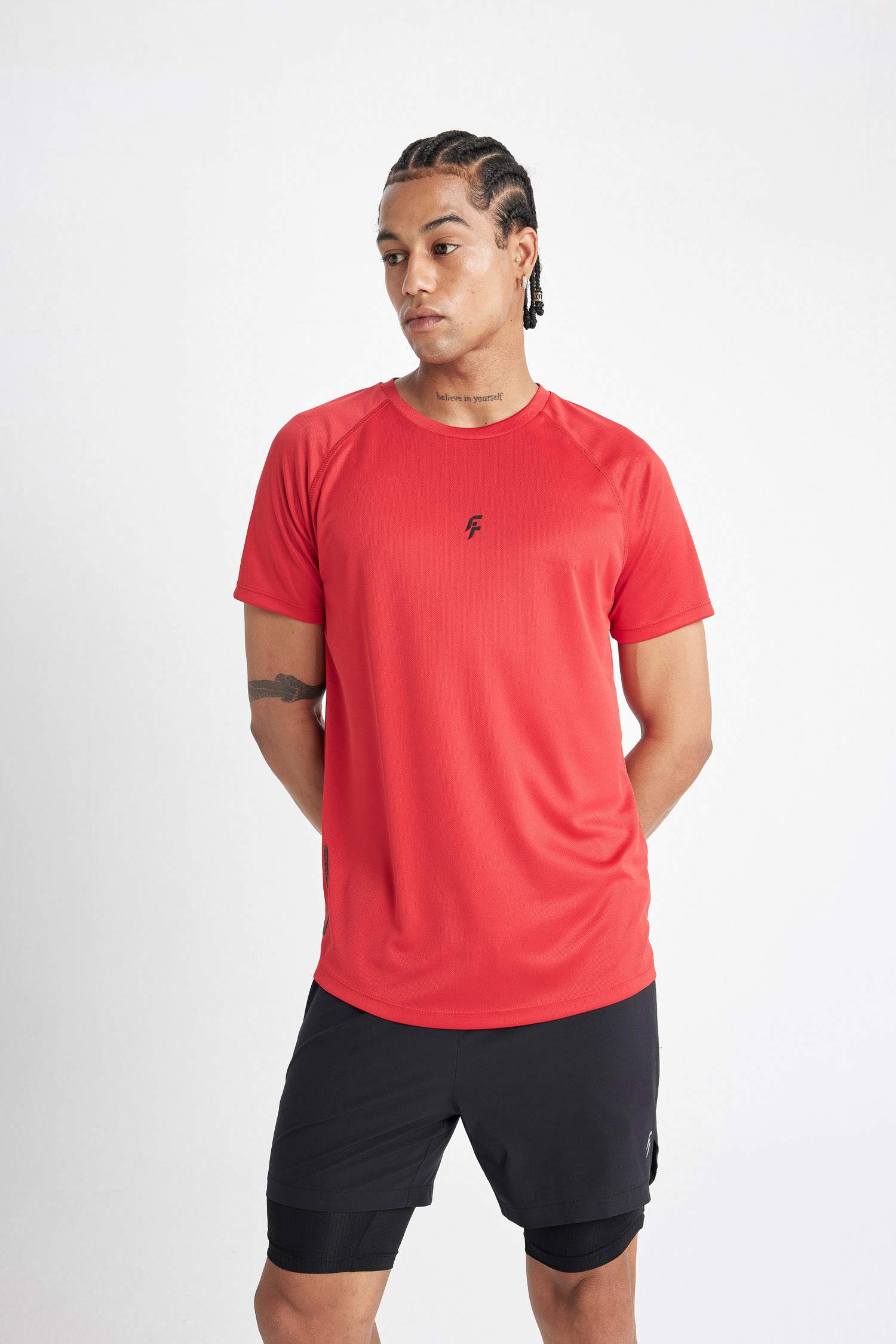 DeFactoFit Slim Fit Crew Neck Printed Sports T-Shirt