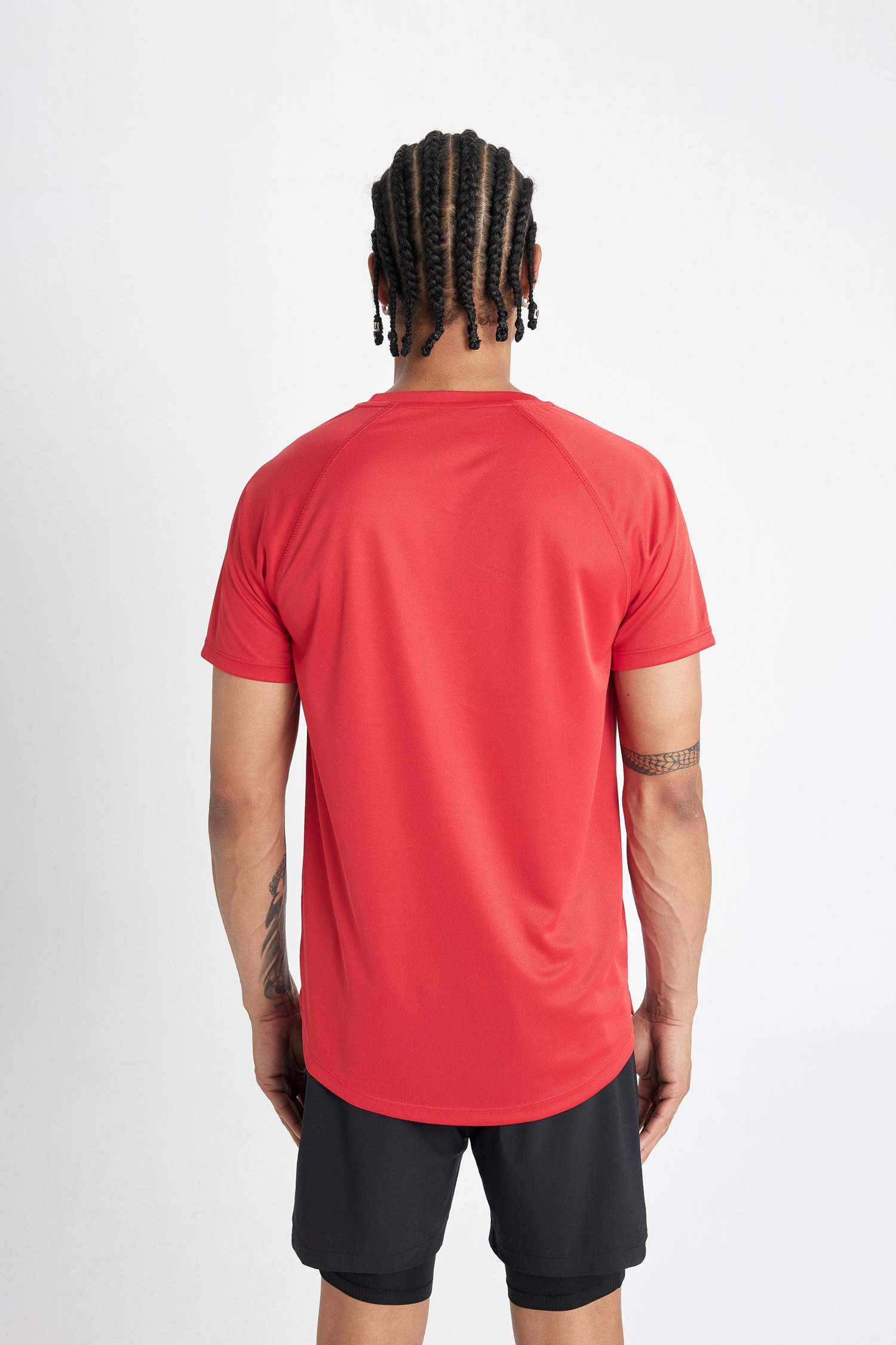 DeFactoFit Slim Fit Crew Neck Printed Sports T-Shirt