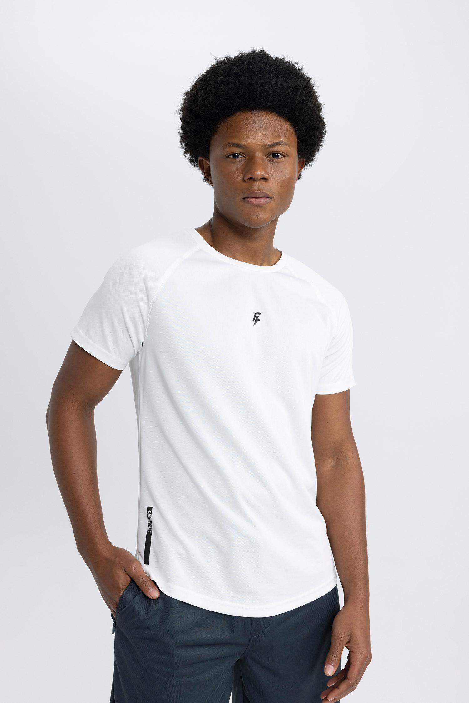 DeFactoFit Slim Fit Collar Printed Sports T-Shirt
