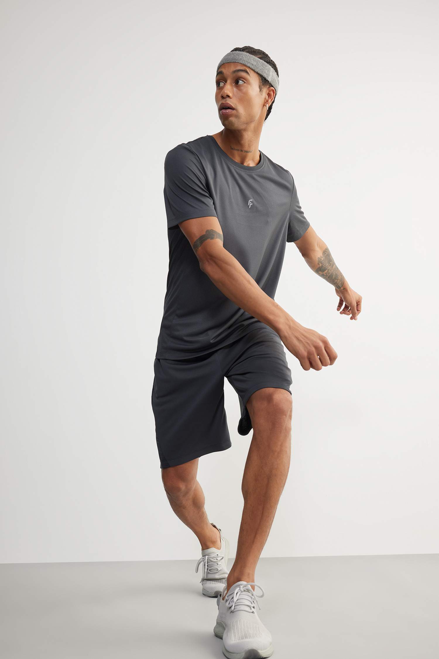 DeFactoFit Slim Fit Crew Neck Printed Sports T-Shirt