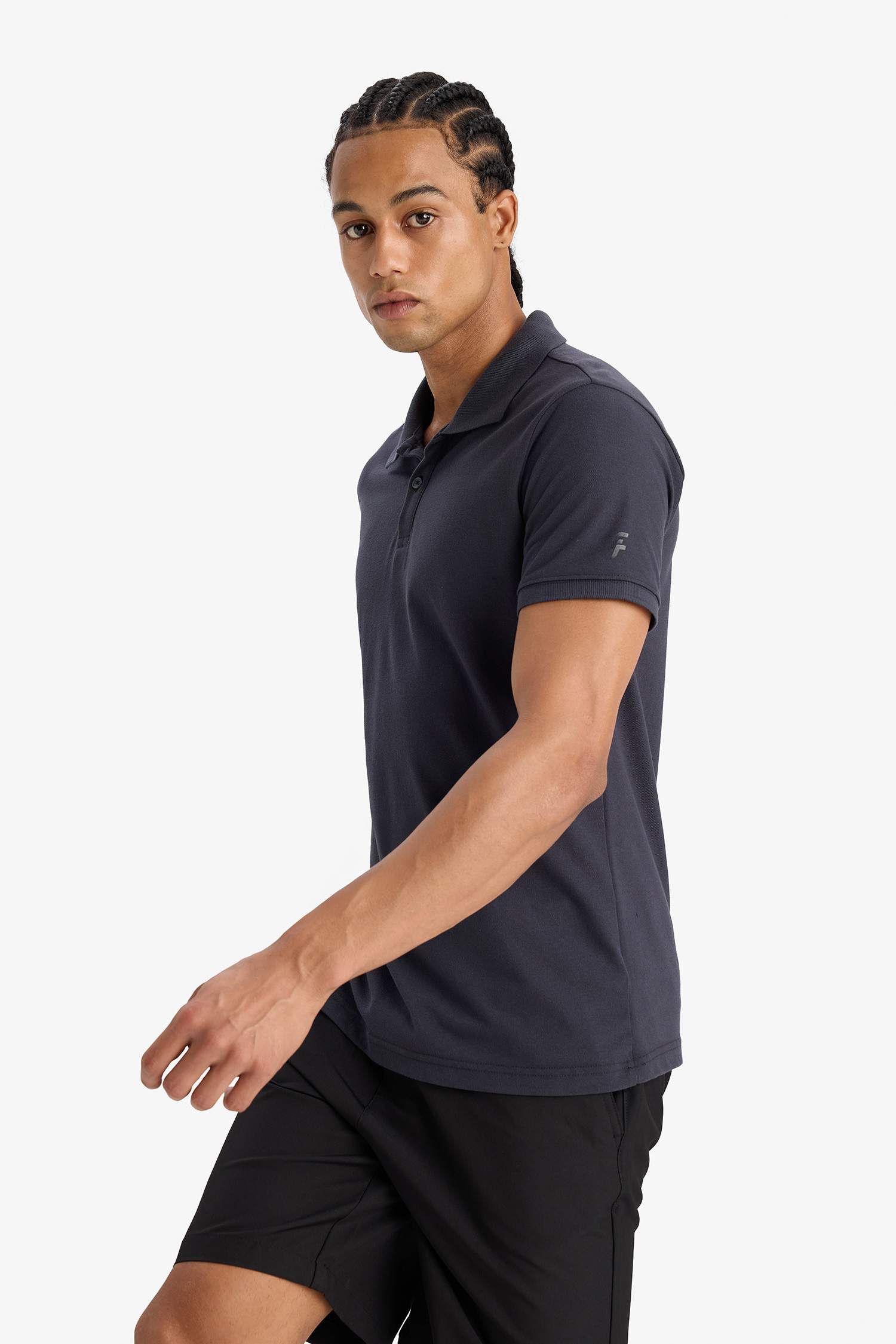 DeFactoFit Slim Fit Polo Neck T-Shirt