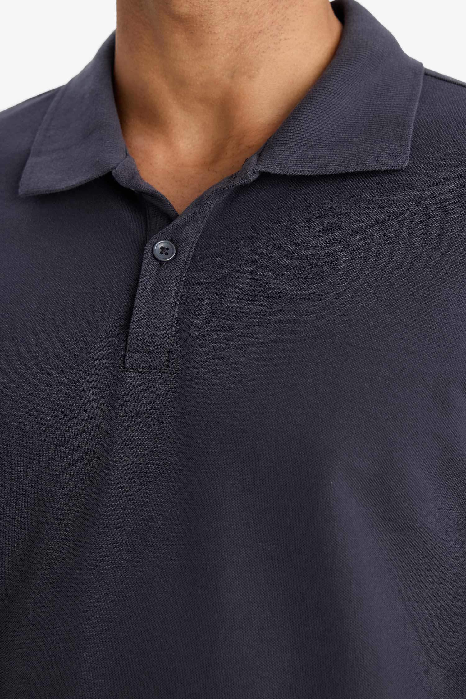 DeFactoFit Slim Fit Polo Neck T-Shirt