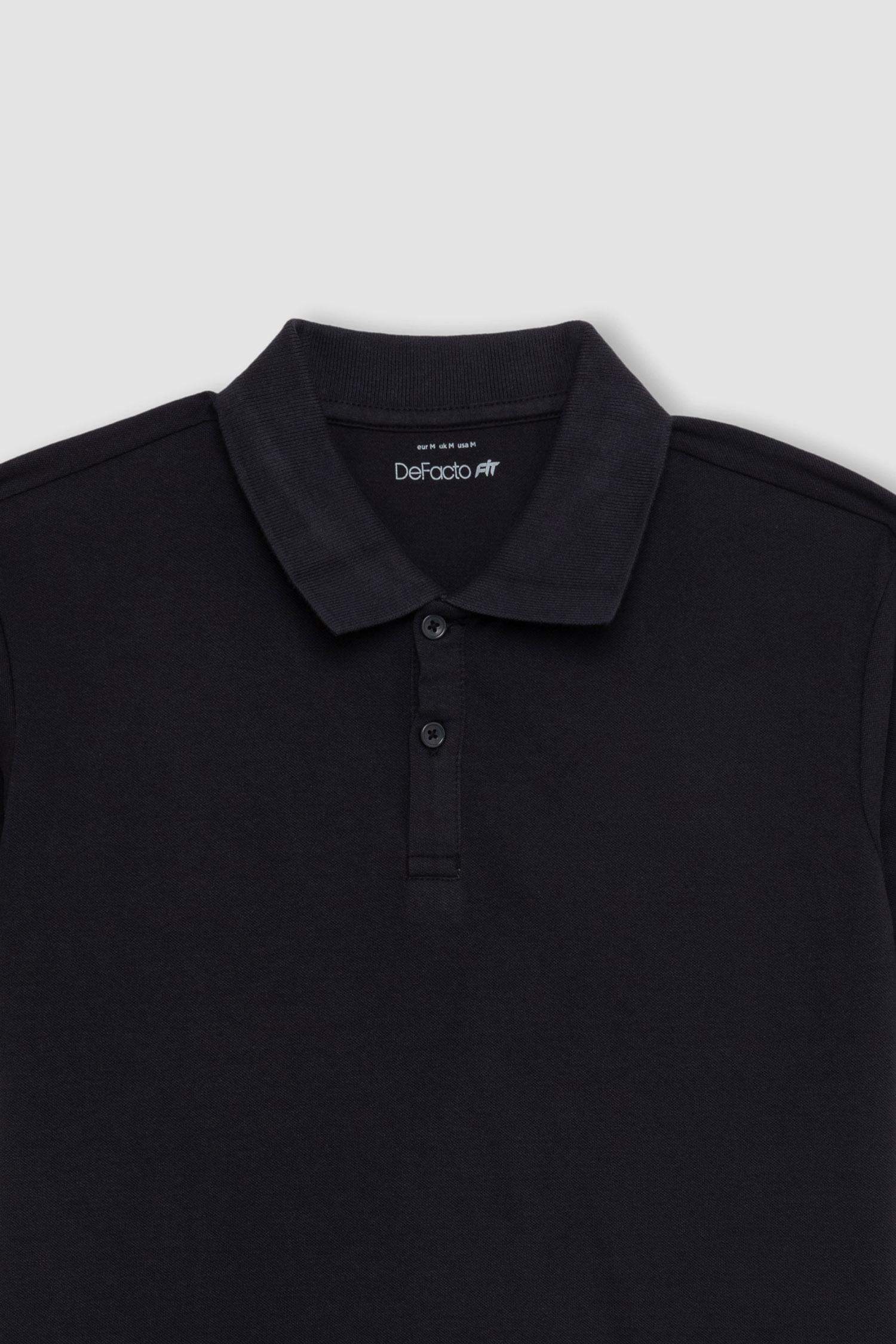 DeFactoFit Slim Fit Polo Neck T-Shirt