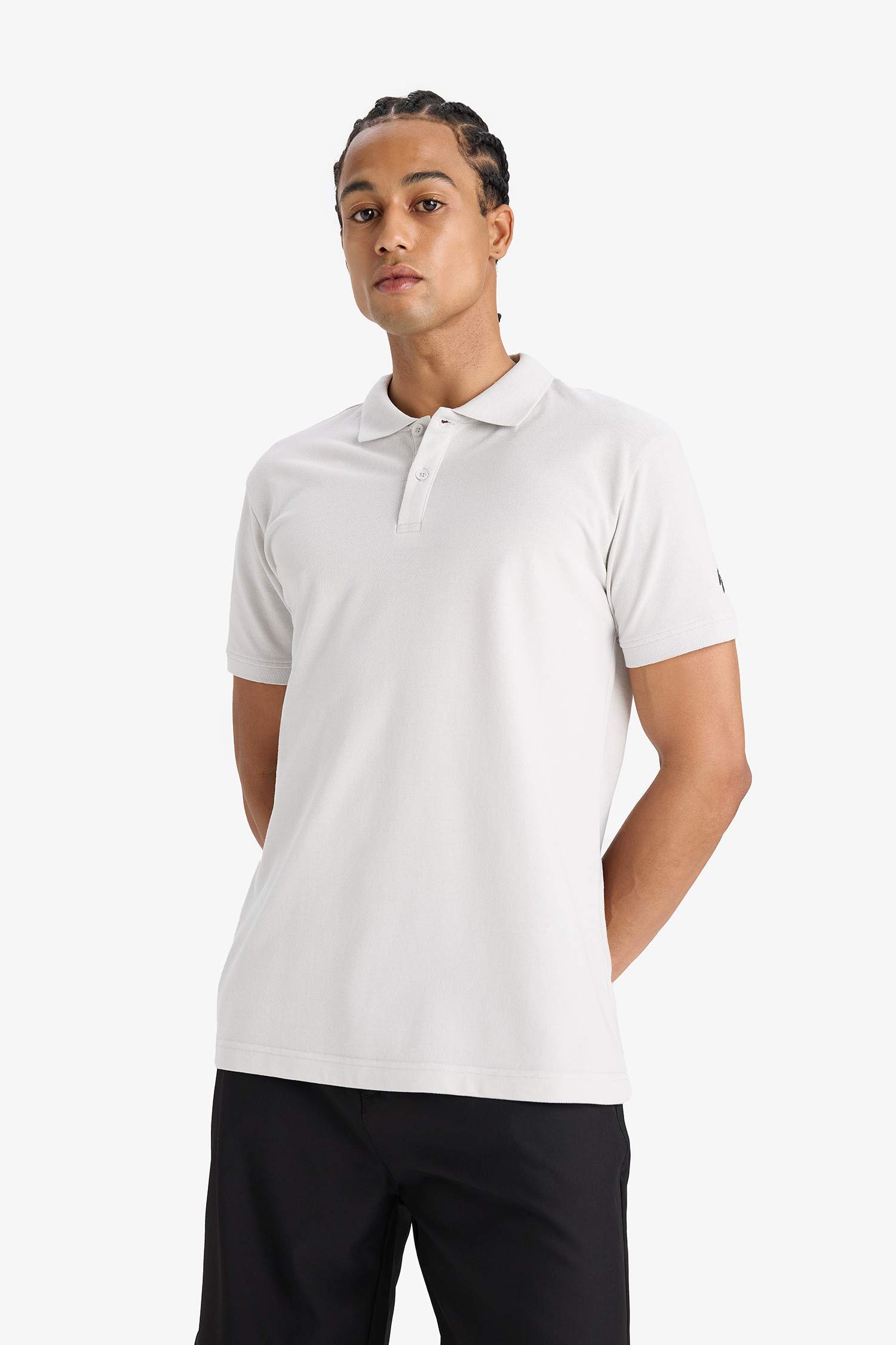 DeFactoFit Slim Fit Polo Neck T-Shirt