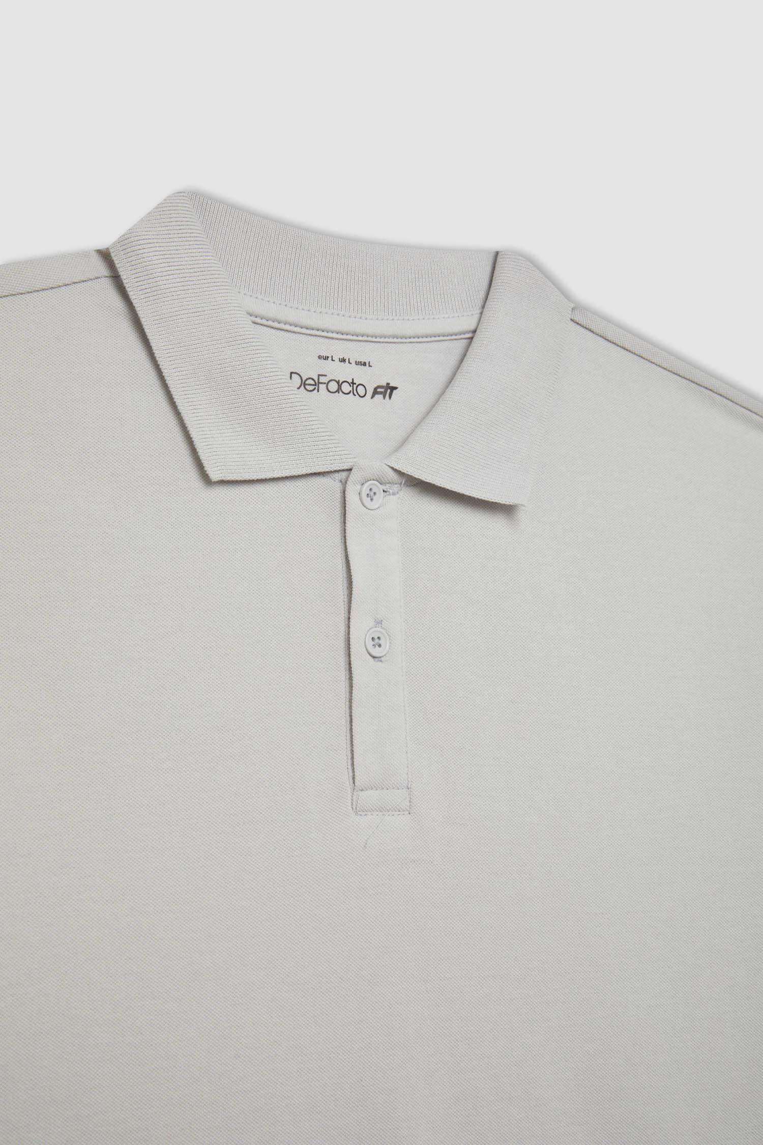 DeFactoFit Slim Fit Polo Neck T-Shirt