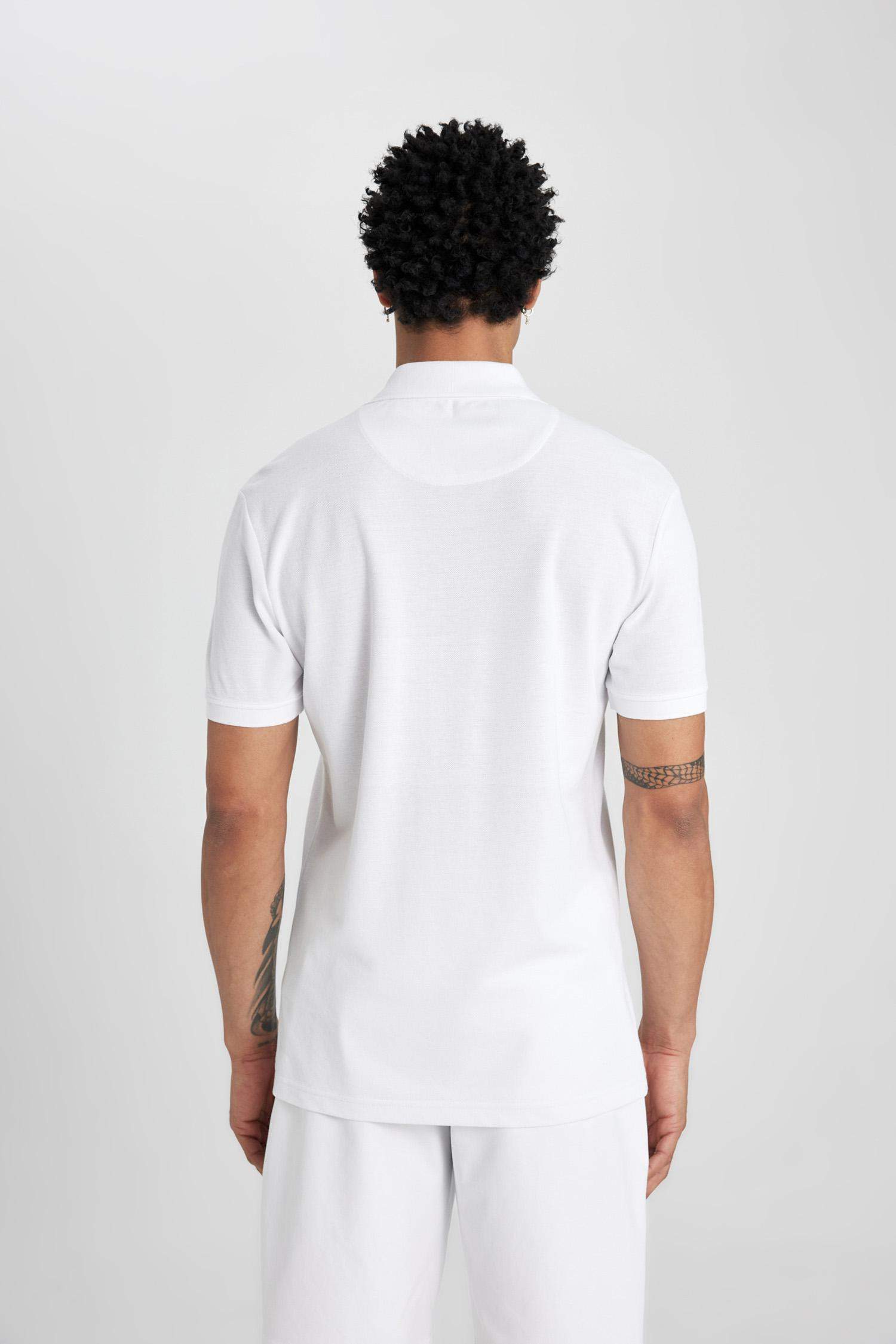 DeFactoFit Slim Fit Polo Neck T-Shirt
