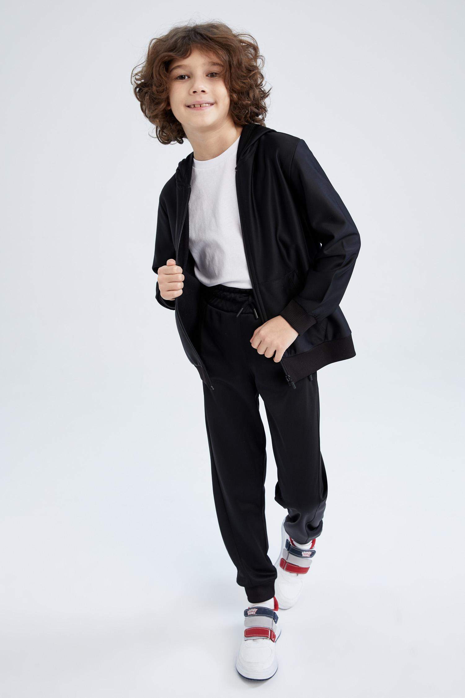 Erkek Çocuk Slim Fit Fermuarlı Eşofman Altı