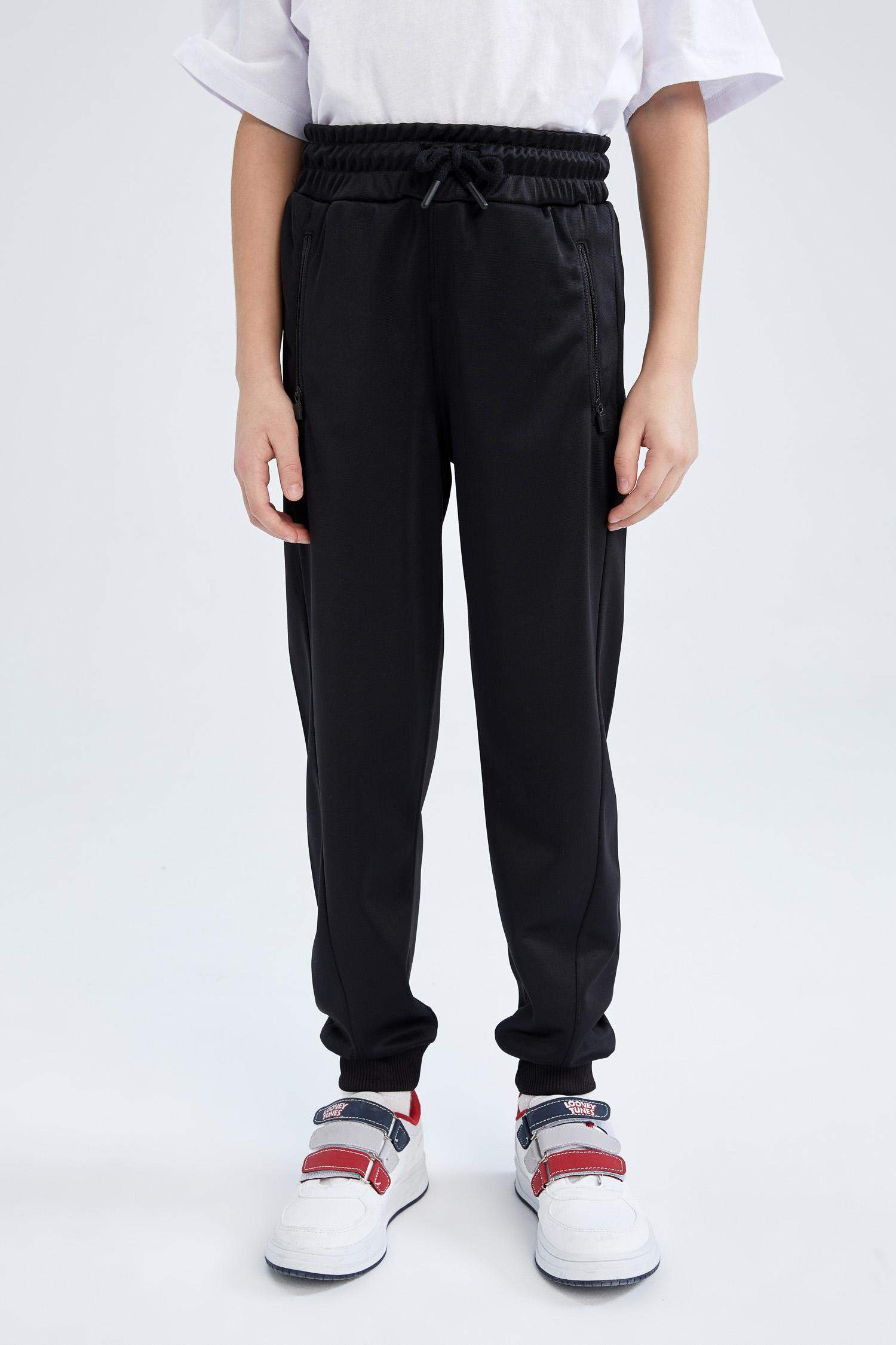 Erkek Çocuk Slim Fit Fermuarlı Eşofman Altı