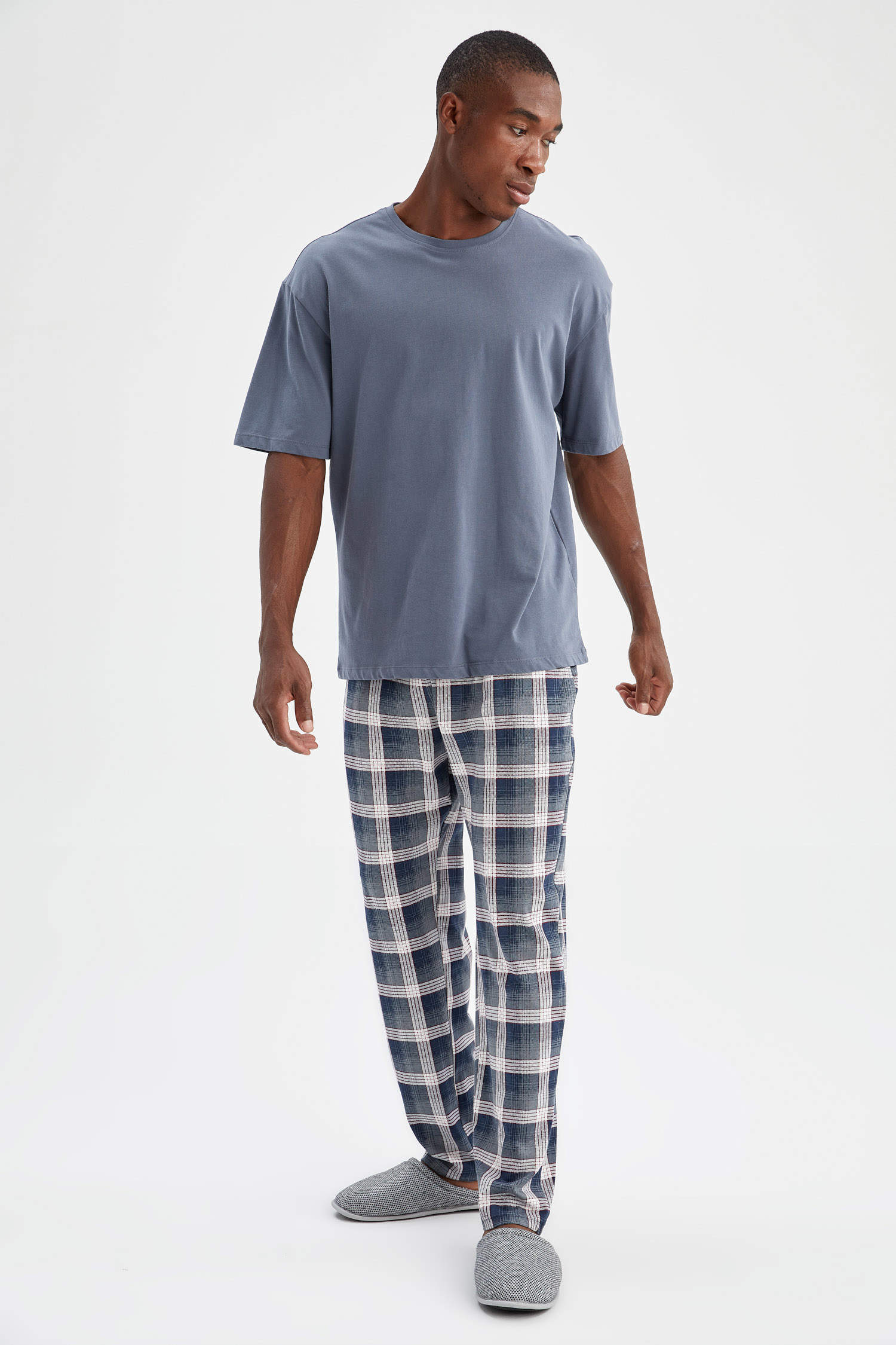Defacto Regular Fit Ekose Desenli Pijama Altı. 3