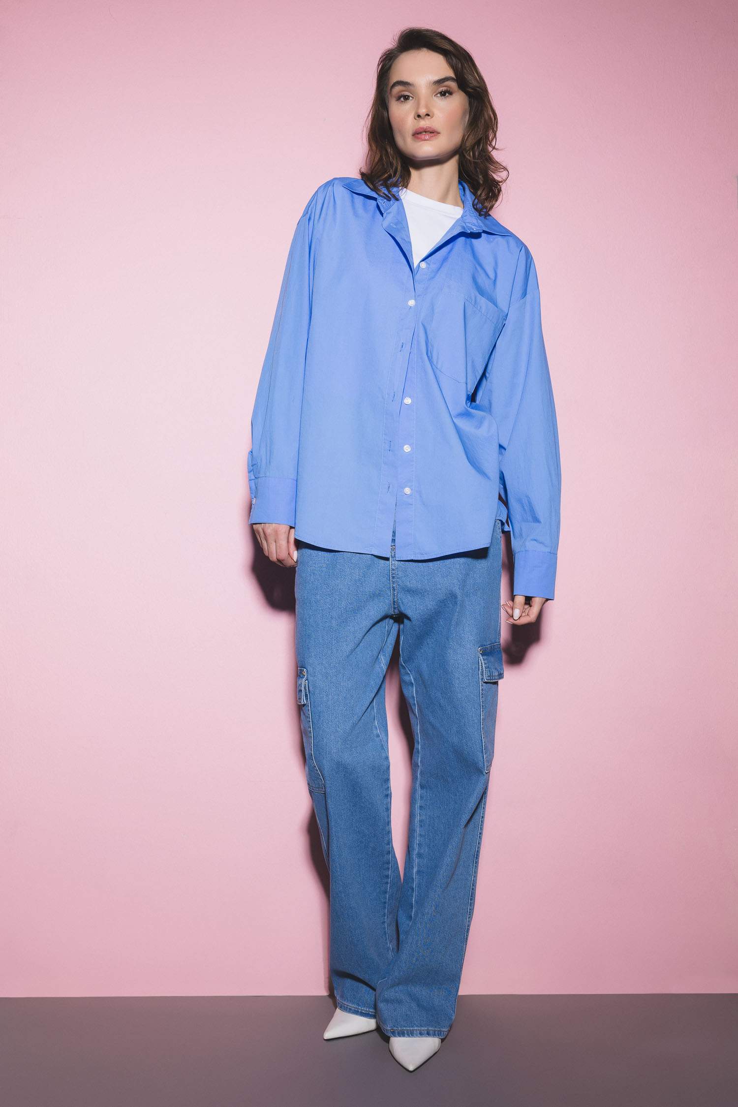 Рубашка оверсайз из 100% хлопка