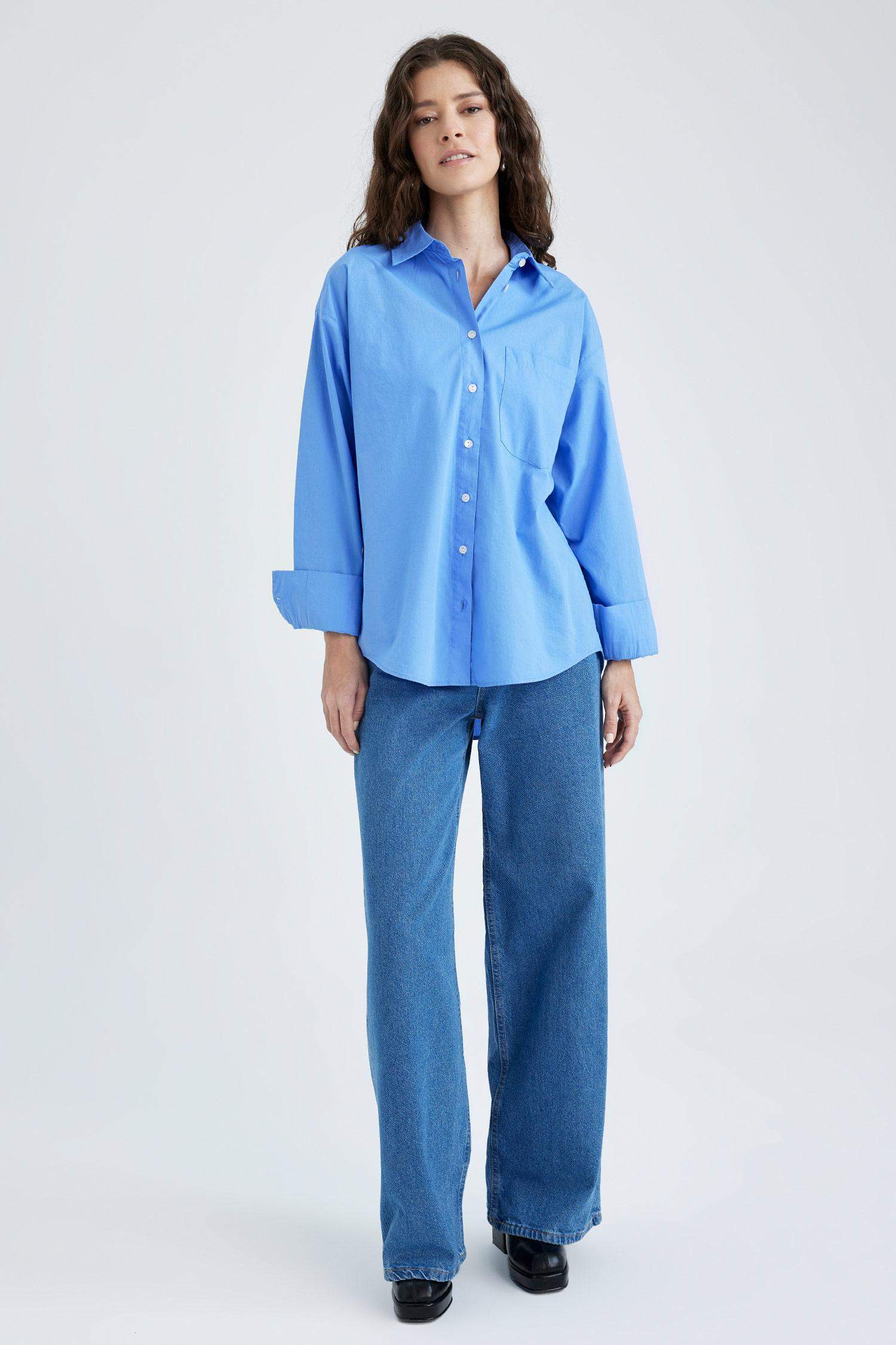 Рубашка оверсайз из 100% хлопка