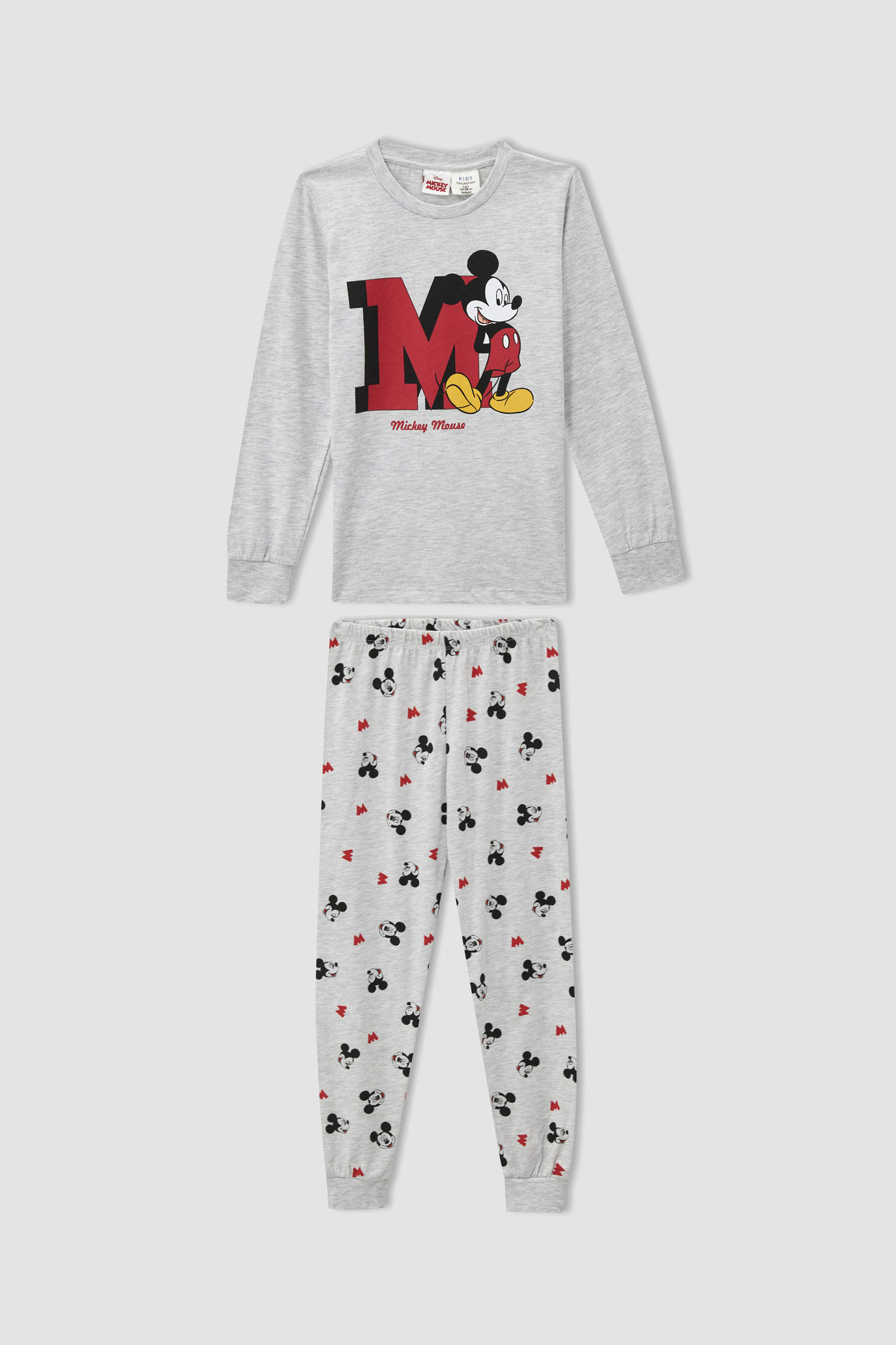 Defacto Erkek Çocuk Mickey Mouse Lisanslı Uzun Kollu Pijama Takımı. 1