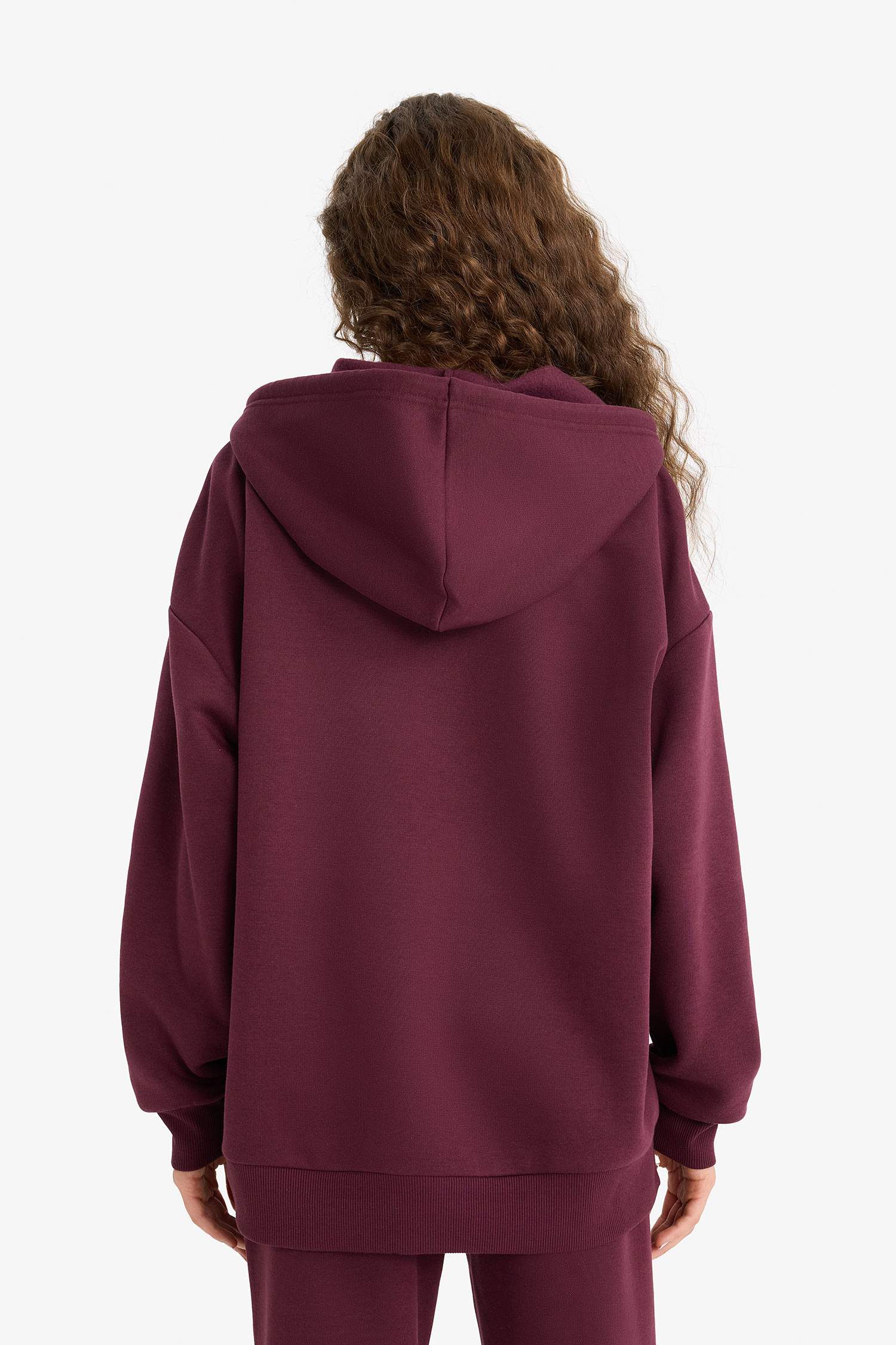 Oversize Geniş Kalıp Kapüşonlu Fermuarlı Sweatshirt