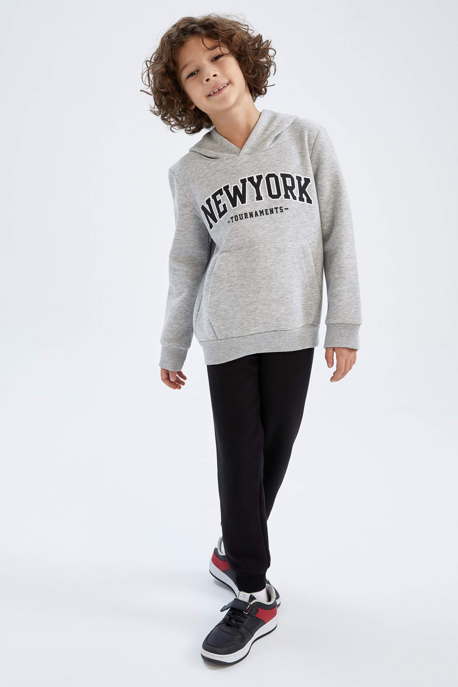 Комплект из 2-х вещей с принтом с капюшоном для мальчиков