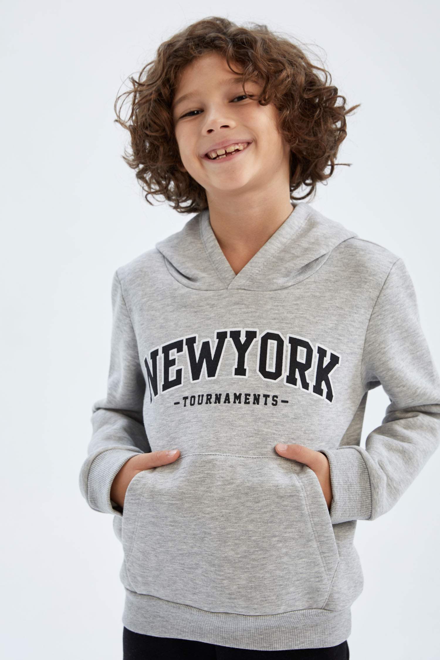 Комплект из 2-х вещей с принтом с капюшоном для мальчиков