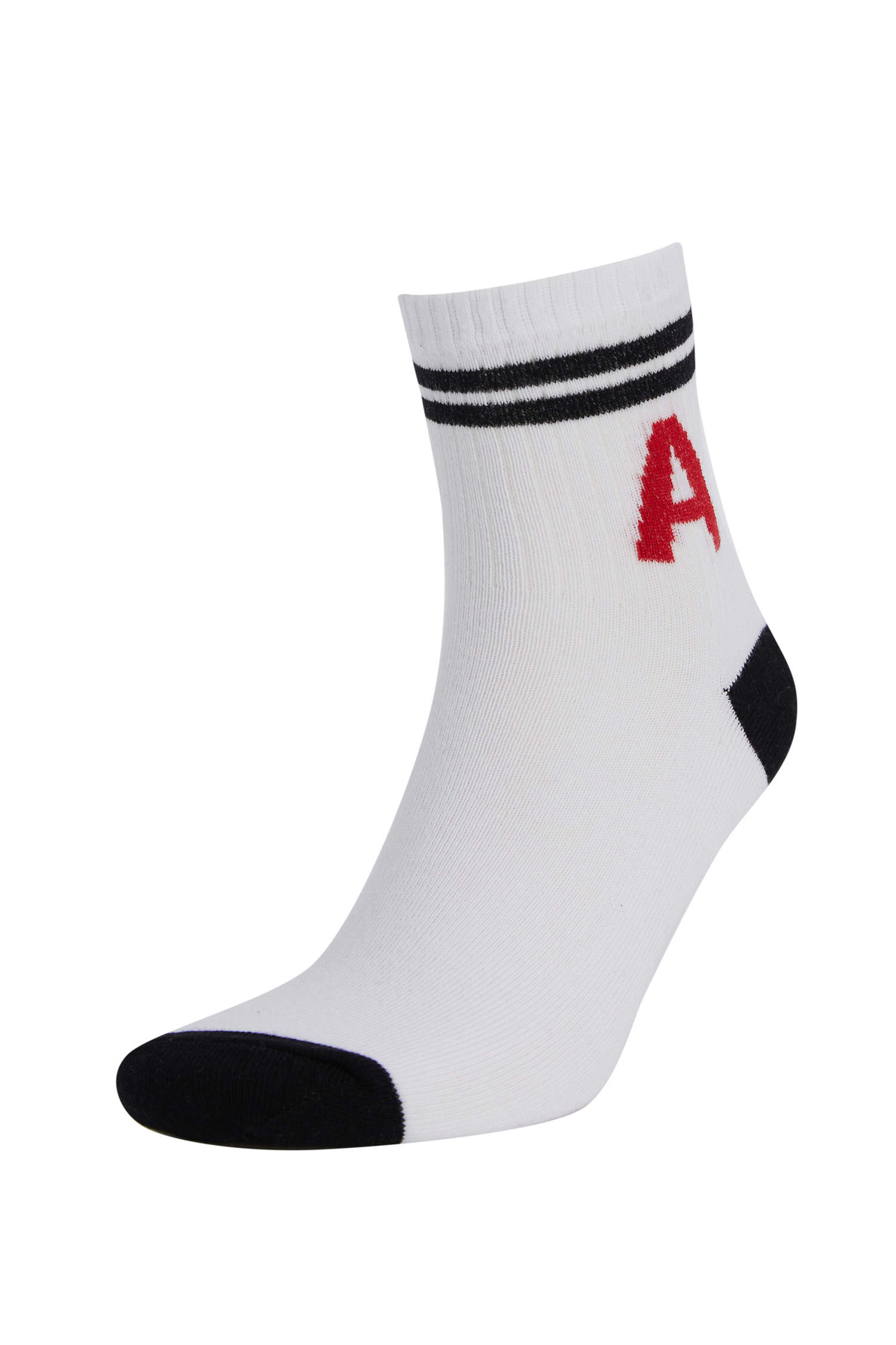 Defacto Harf İşlemeli 3'lü Soket Tenis Çorabı. 5
