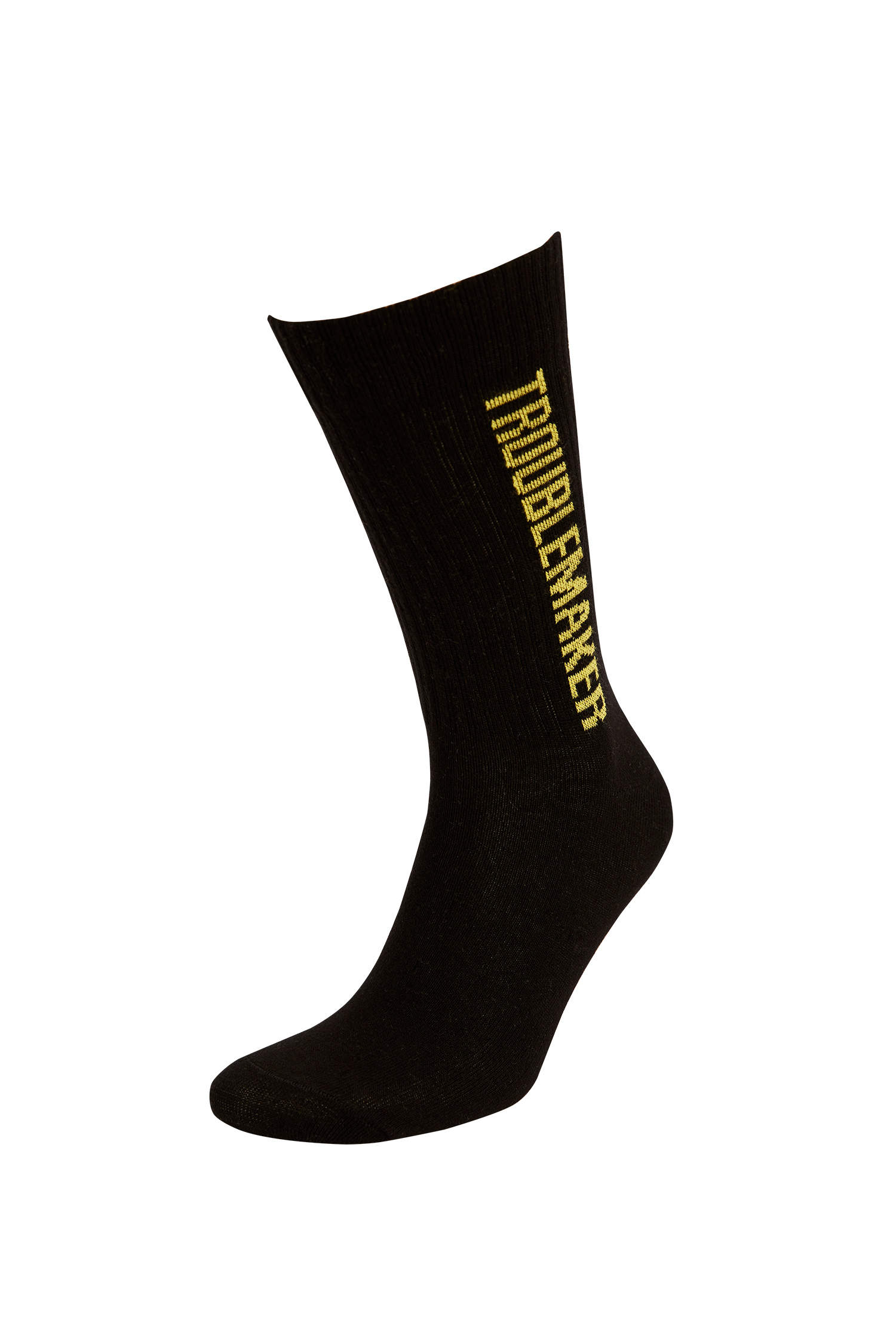 Defacto Erkek Slogan İşlemeli 3'lü Soket Çorap. 2