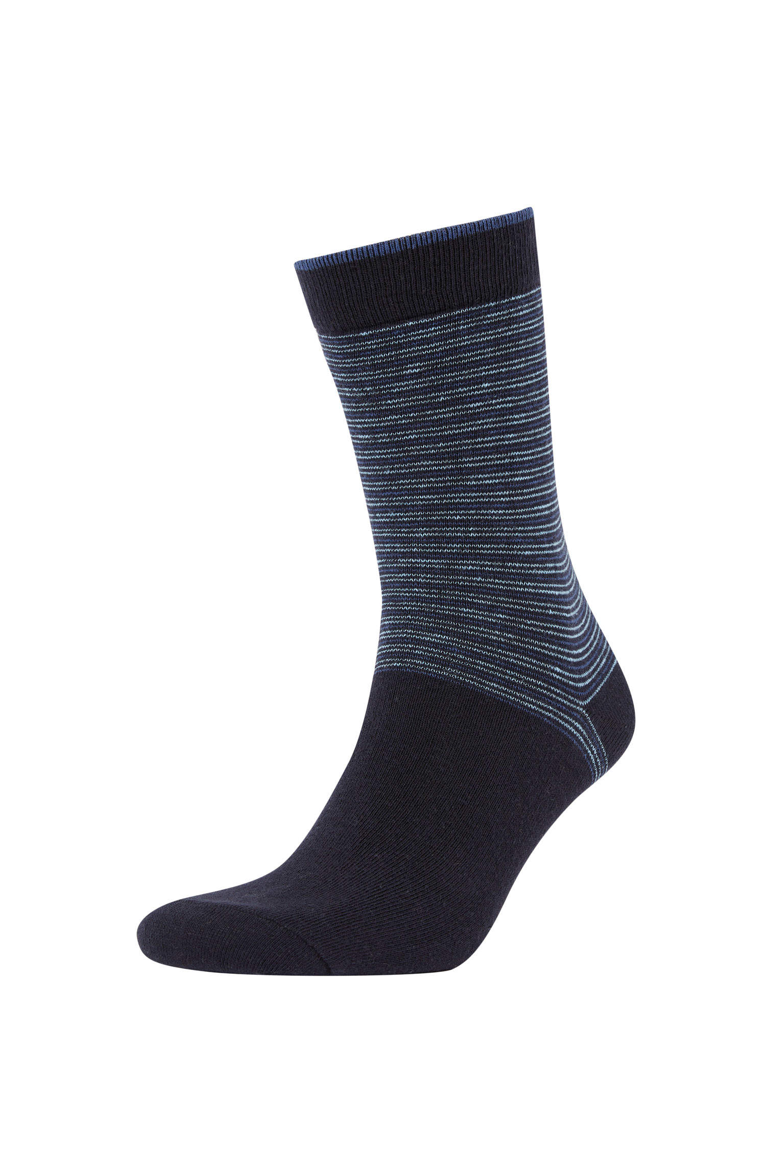 Defacto Erkek Pamuklu Çizgili 3'lü Soket Çorap. 1