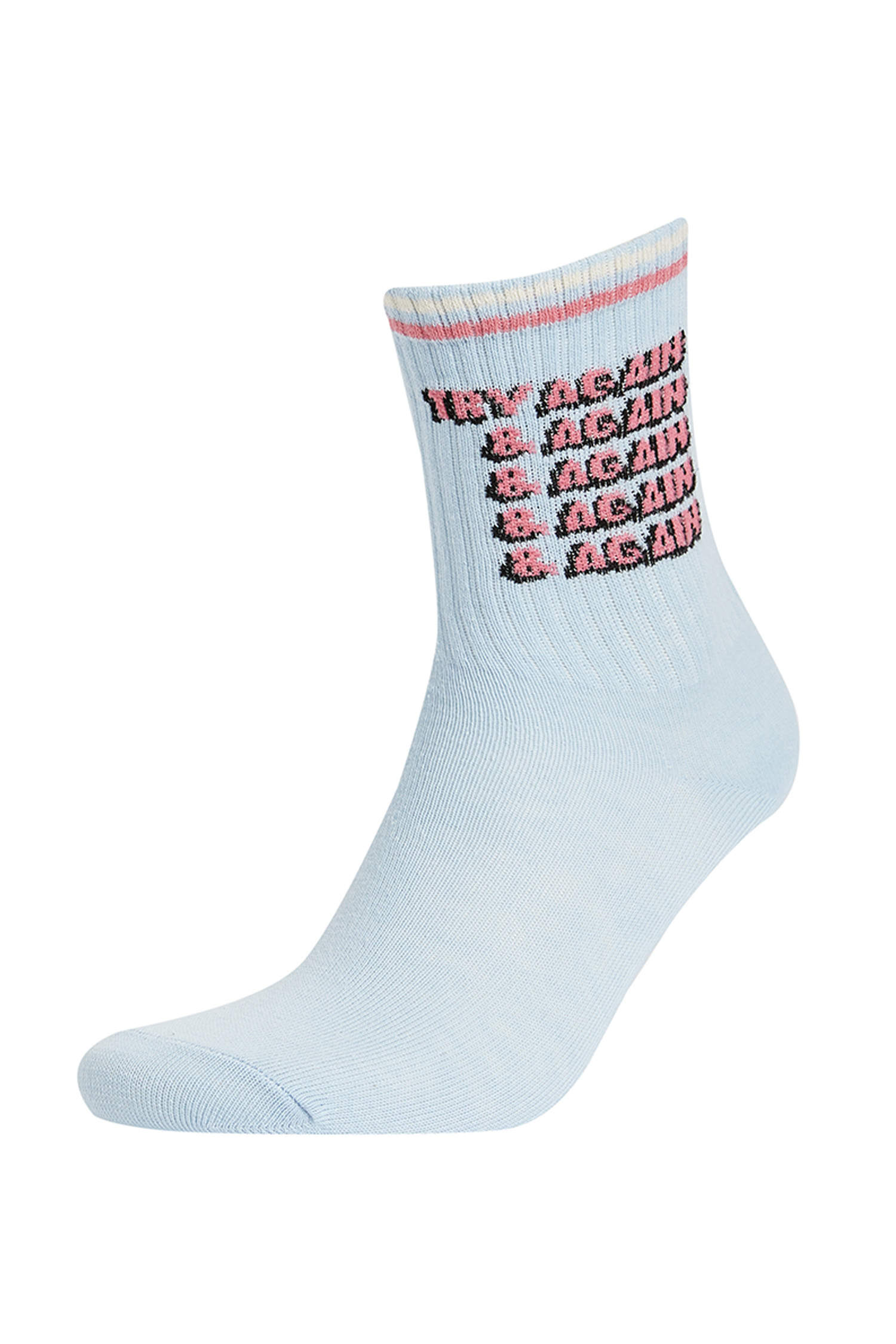 Defacto Kadın Desenli 3'lü Soket Çorap. 5