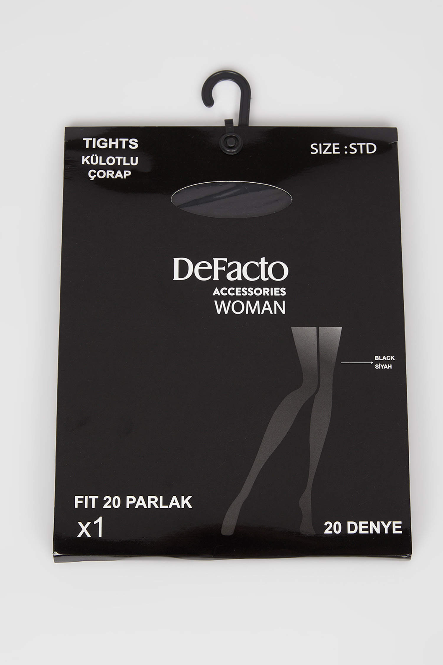 Siyah Kadın 20 Den Kadın Baklava Desenli Külotlu Çorap 2986153 | DeFacto