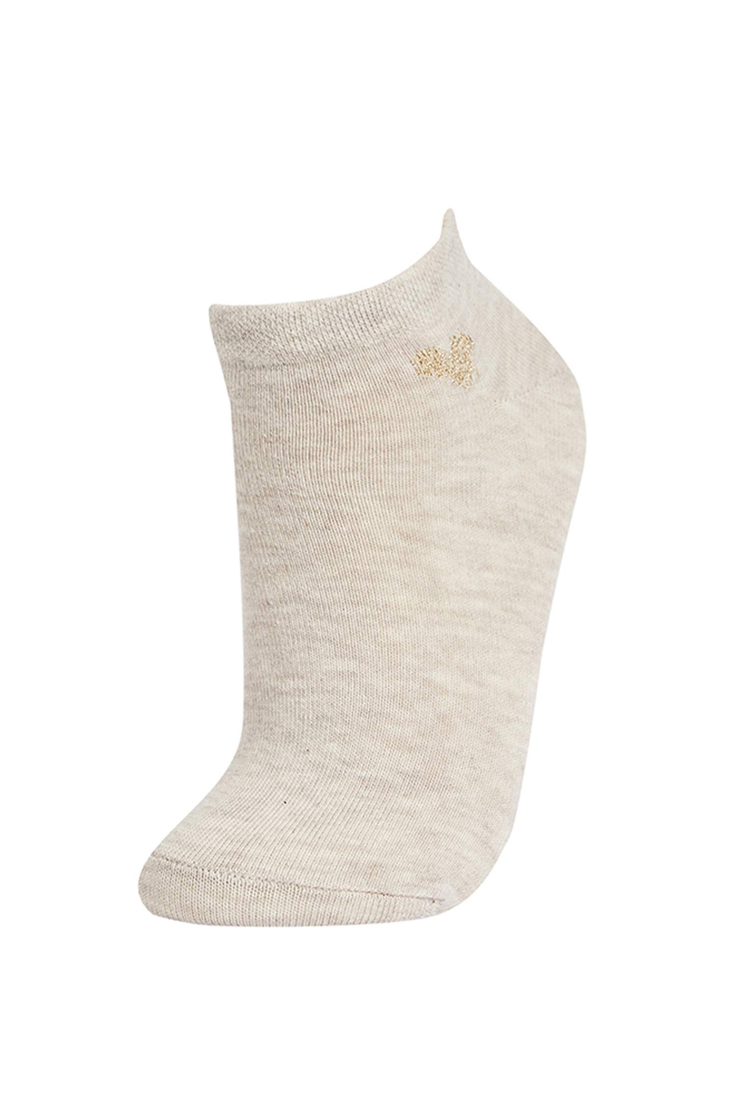 Kadın 5'li Pamuklu Patik Çorap