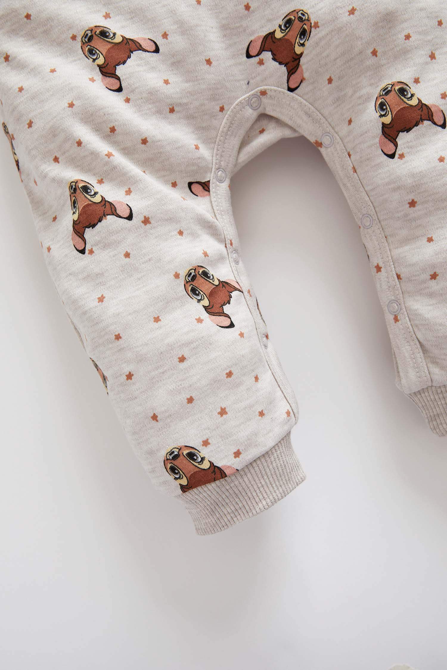 Bej Melanj Kız Bebek Kız Bebek Bambi Lisanslı Uzun Kollu