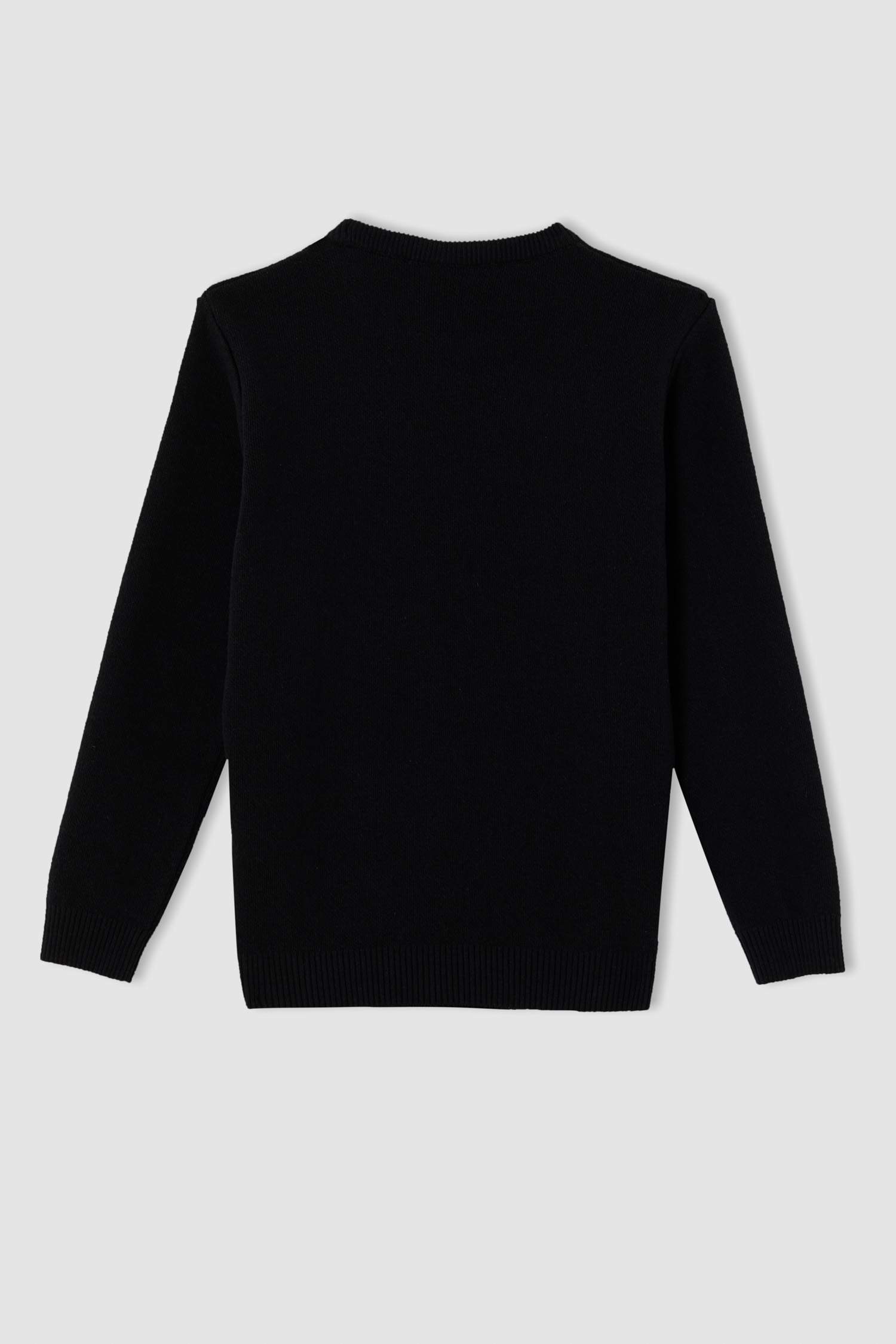 Black Boys & Teens Boy Regular Fit Crew Neck Jumper 2070178 | DeFacto