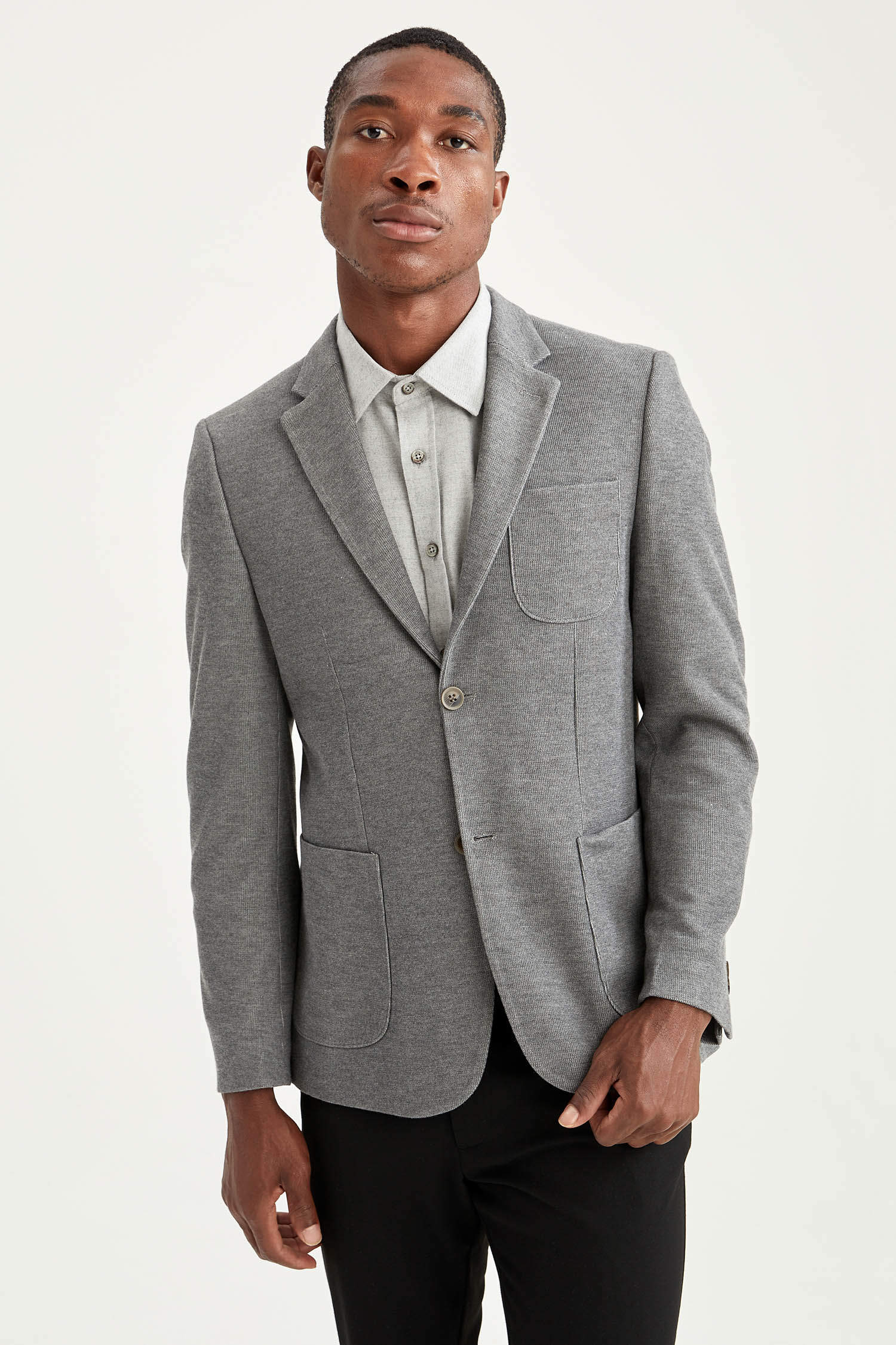 Grey MAN Fit Basic Jacket 2080430 |