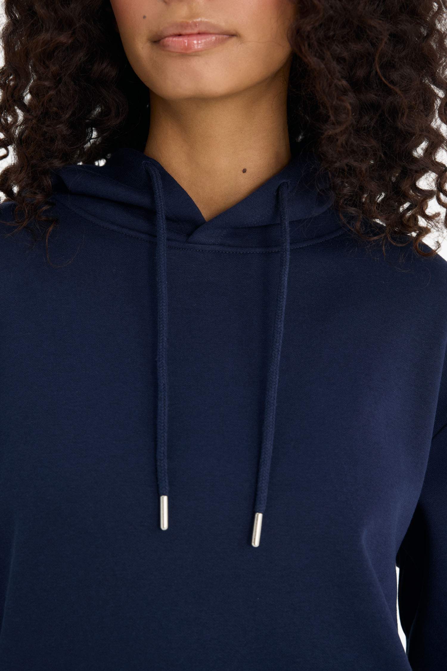 Regular Fit Hooded Basic Thick Fabric Sweatshirt