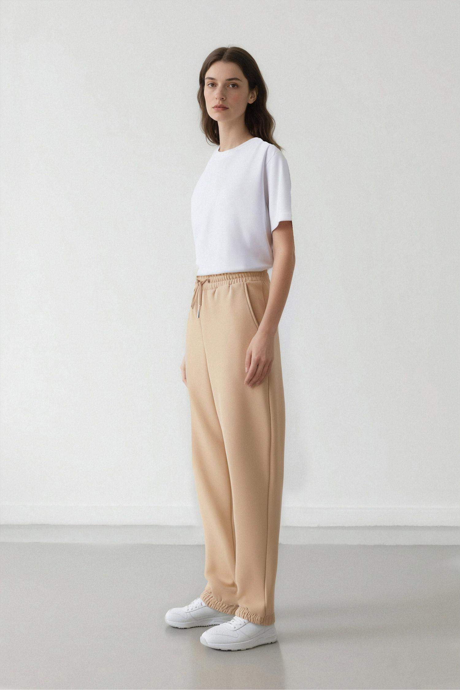 Jogger Kalın  Eşofman Altı Cepli Bağcıklı Yüksek Bel