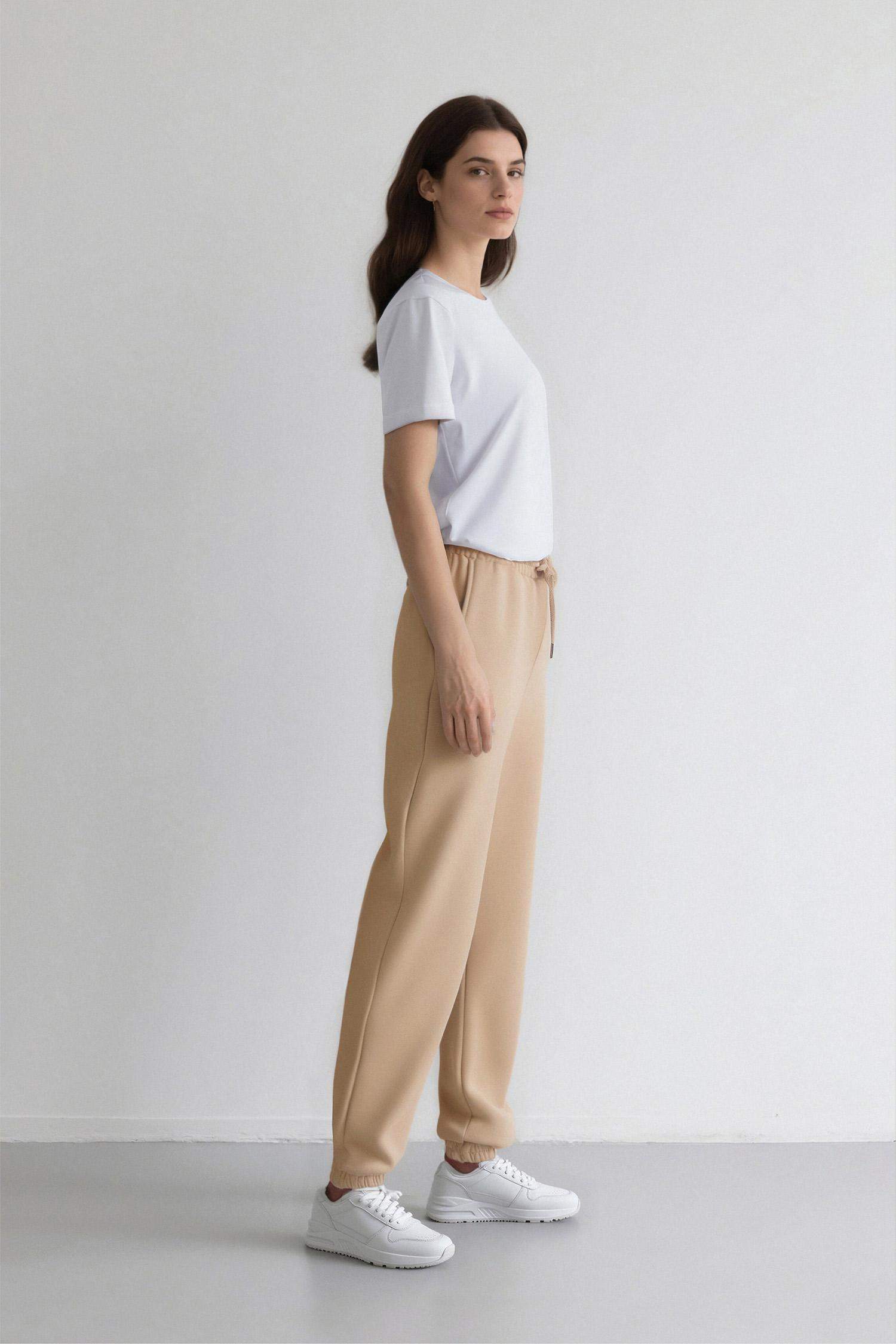 Jogger Kalın  Eşofman Altı Cepli Bağcıklı Yüksek Bel