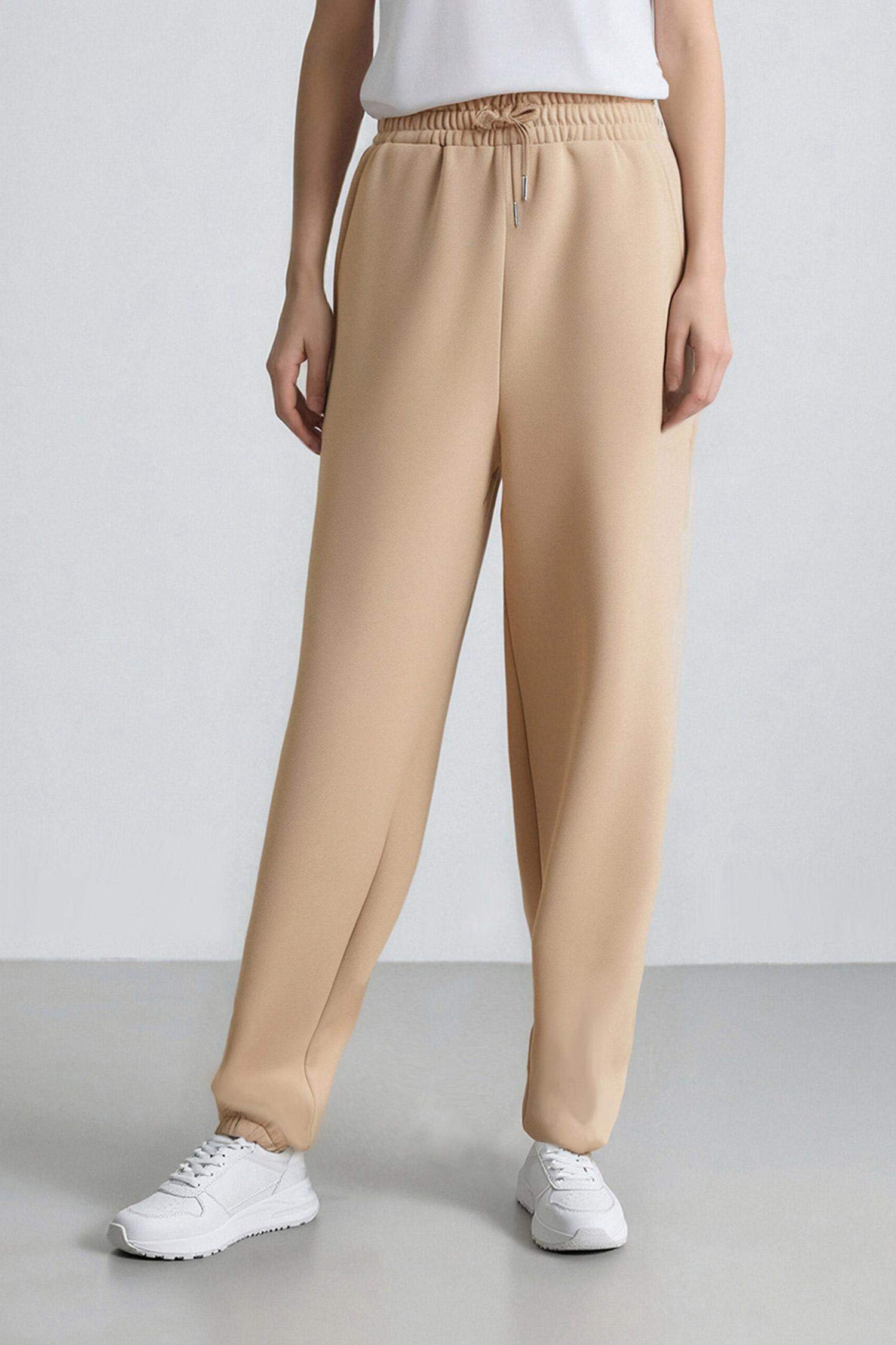 Jogger Kalın  Eşofman Altı Cepli Bağcıklı Yüksek Bel