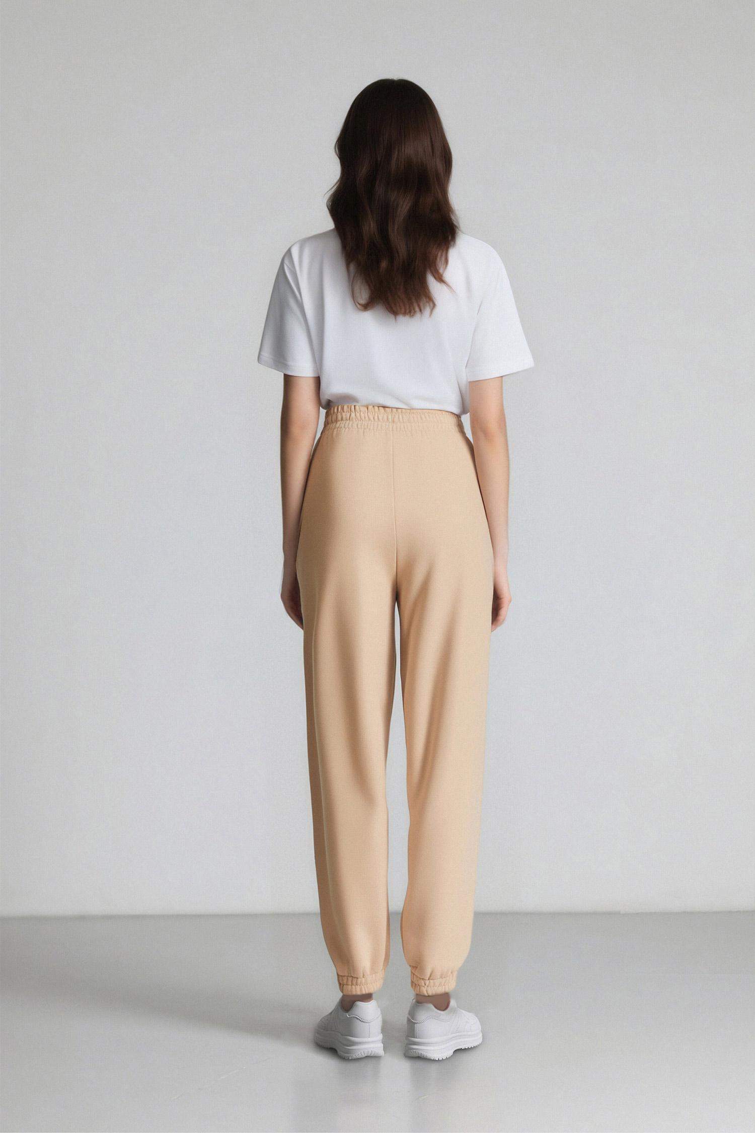 Jogger Kalın  Eşofman Altı Cepli Bağcıklı Yüksek Bel