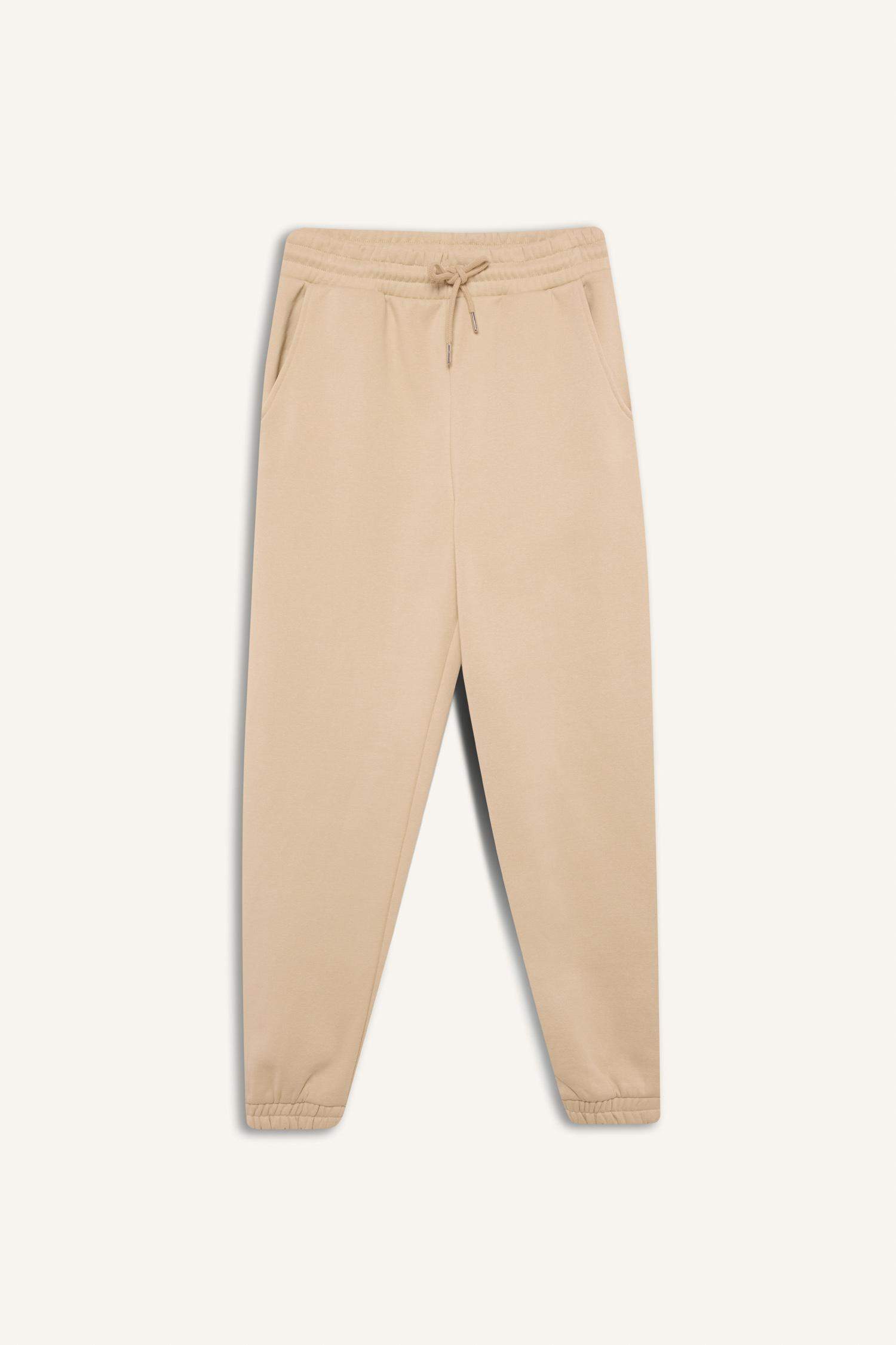 Jogger Kalın  Eşofman Altı Cepli Bağcıklı Yüksek Bel