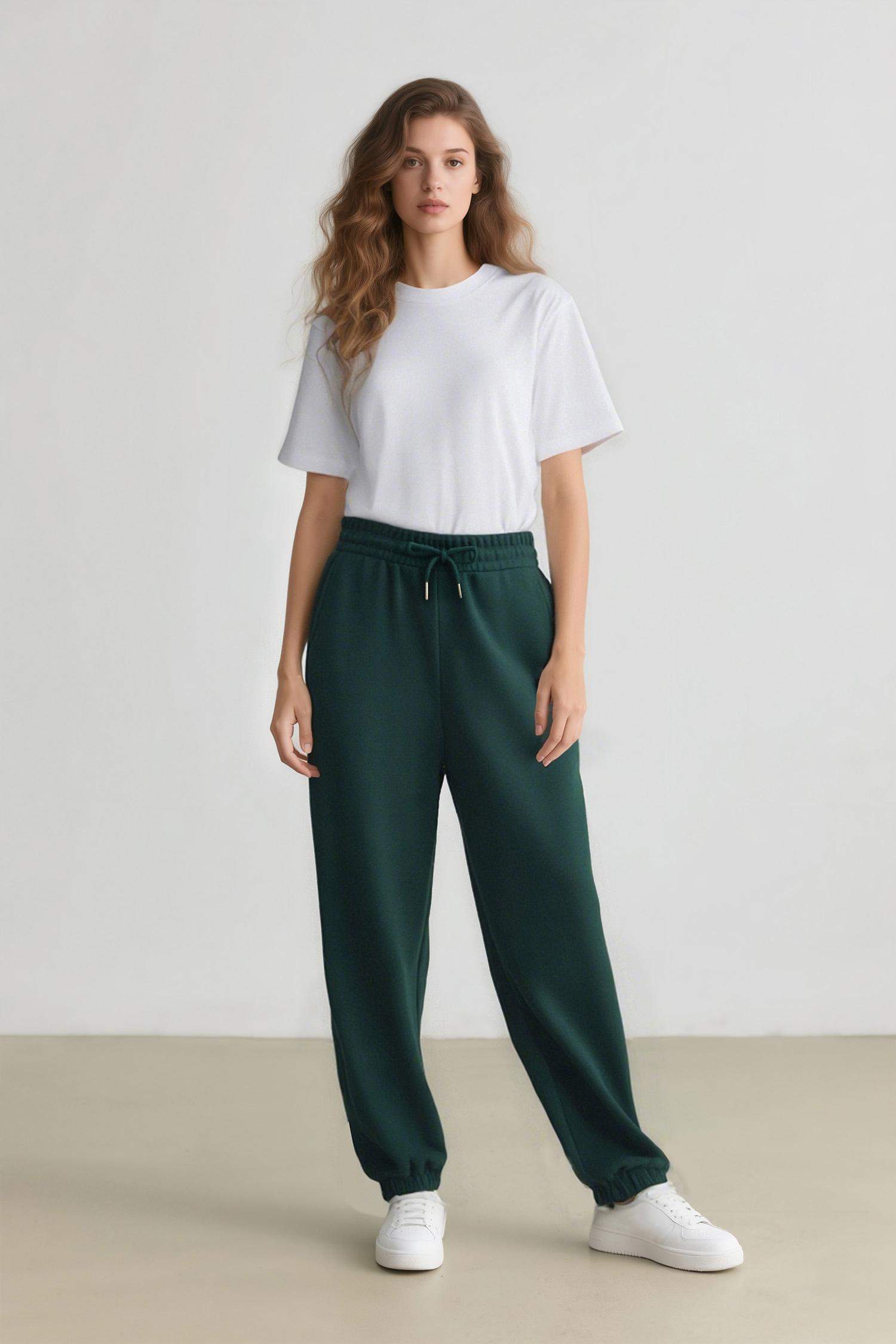 Jogger Kalın Eşofman Altı Cepli Yüksek Bel