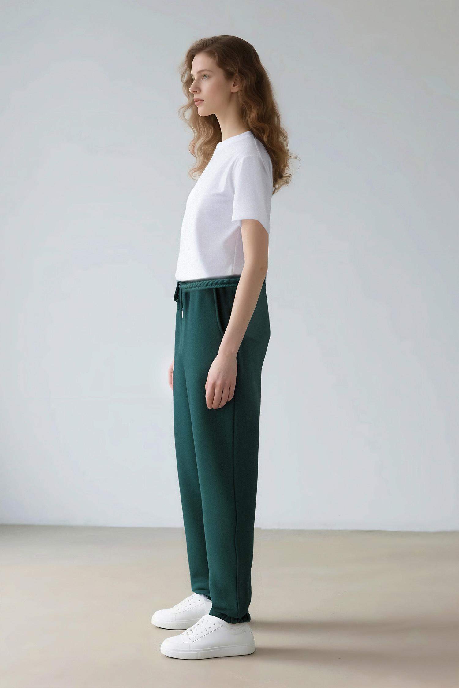 Jogger Kalın Eşofman Altı Cepli Yüksek Bel