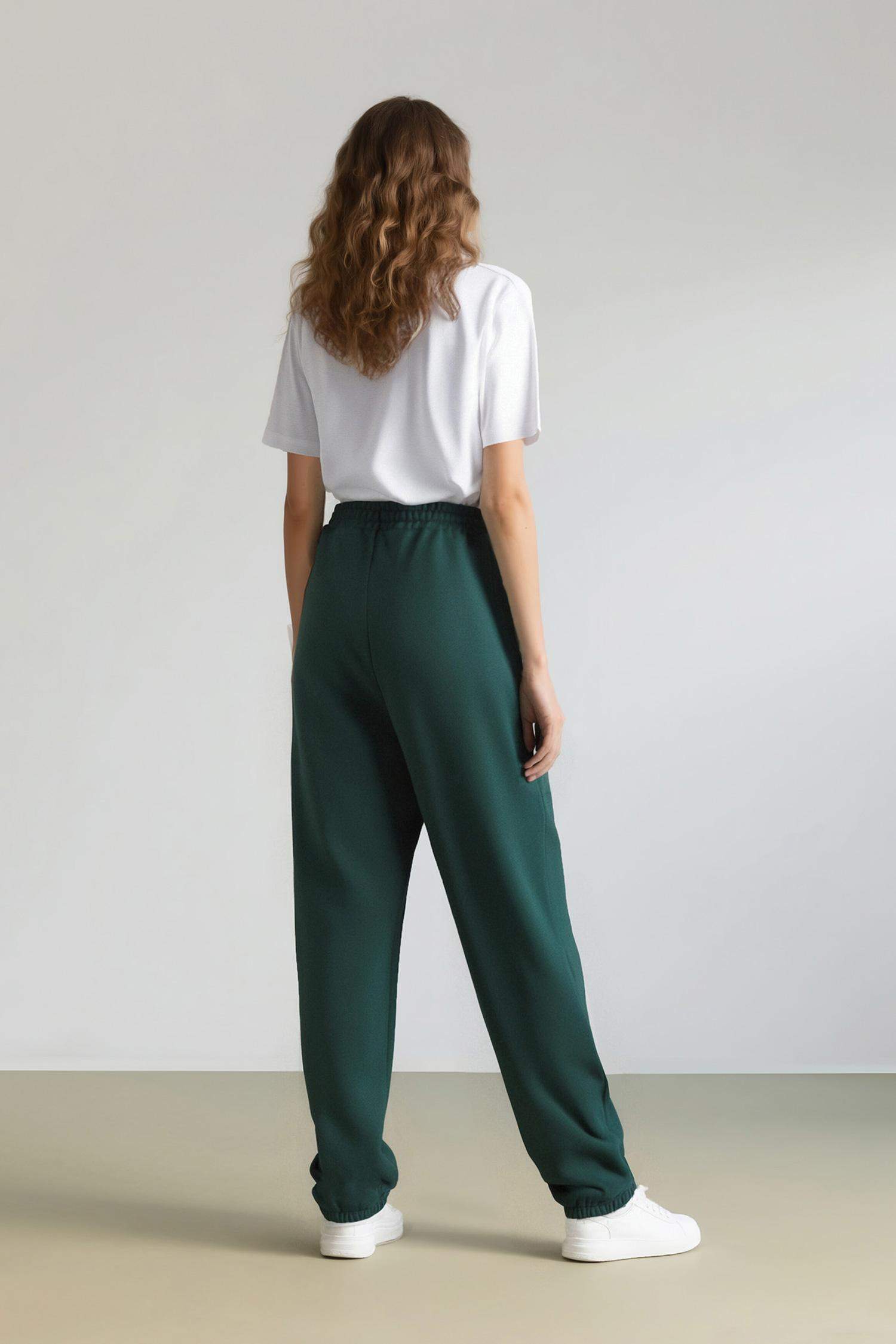 Jogger Kalın Eşofman Altı Cepli Yüksek Bel